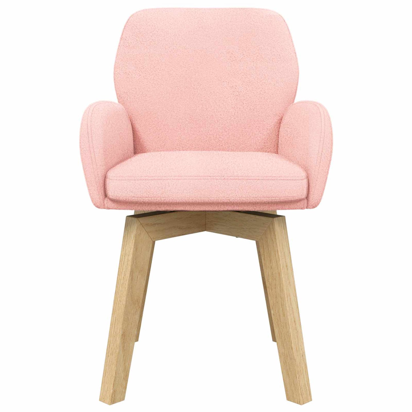 Draai Eetstoelen 6 pcs Bouclé Roze 54 x 58 x 87 cm is nu te koop bij PeponiXL, paradijselijk wonen!