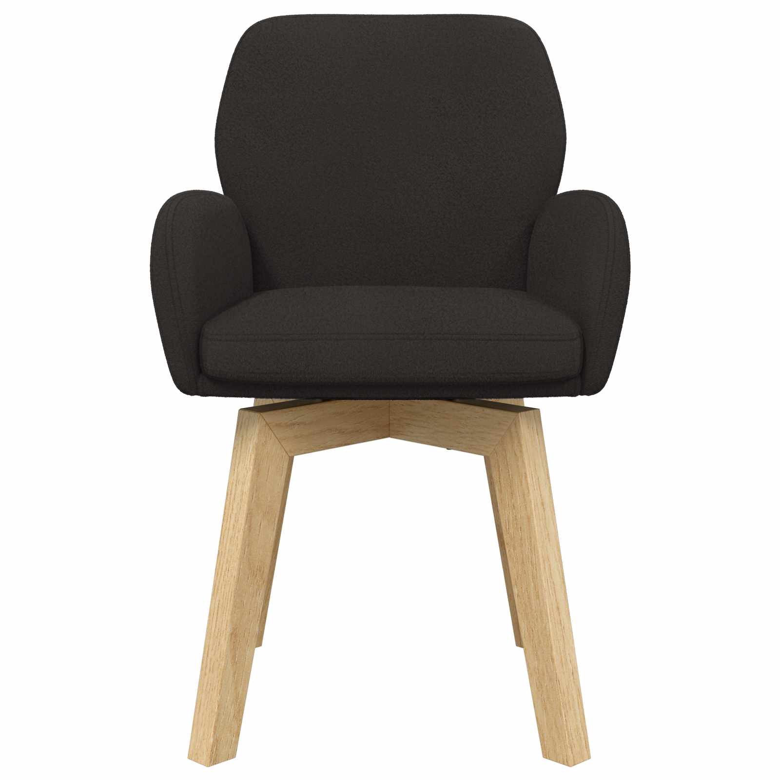Draai Eetstoelen 6 pcs Bouclé Zwart 54 x 58 x 87 cm is nu te koop bij PeponiXL, paradijselijk wonen!