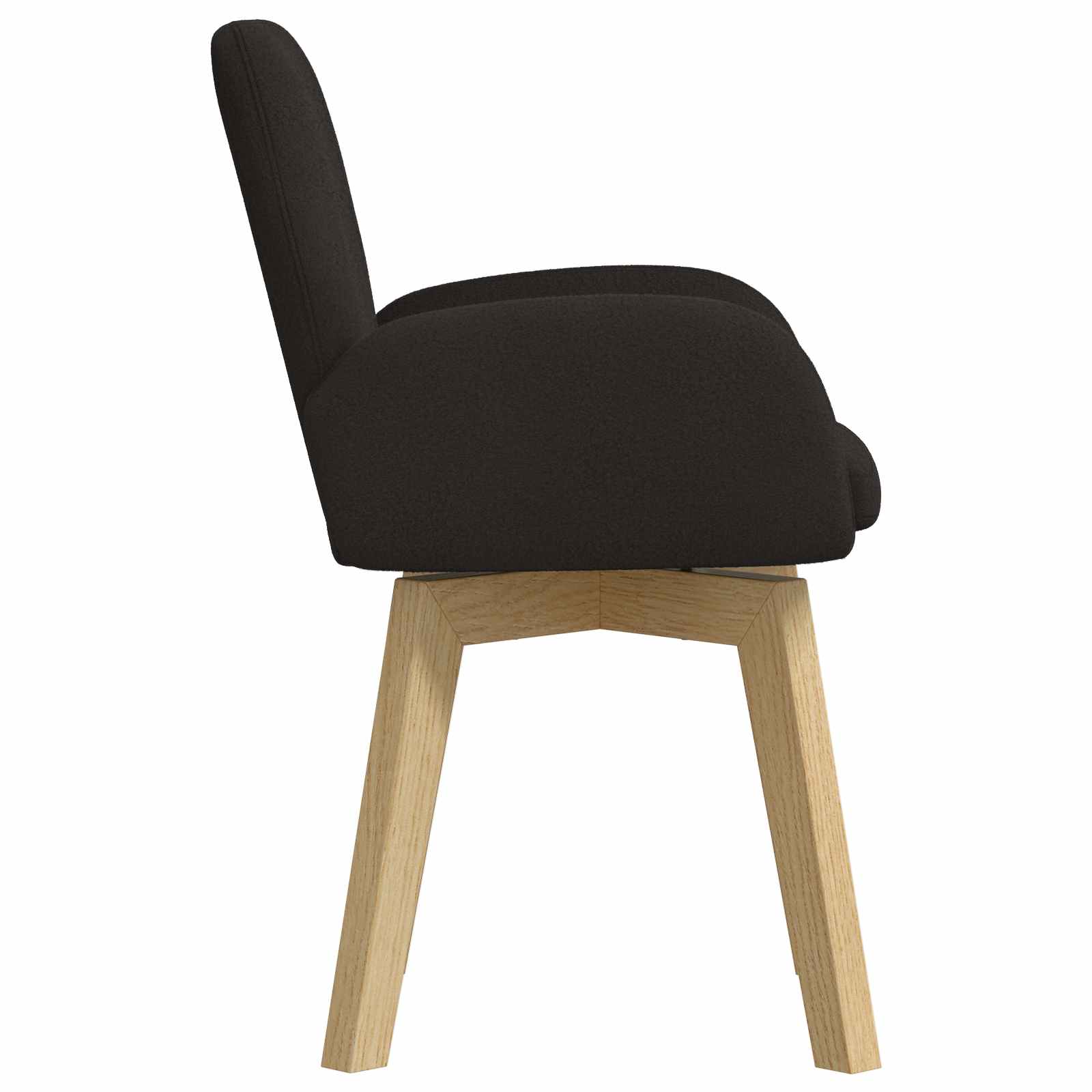 Draai Eetstoelen 6 pcs Bouclé Zwart 54 x 58 x 87 cm is nu te koop bij PeponiXL, paradijselijk wonen!
