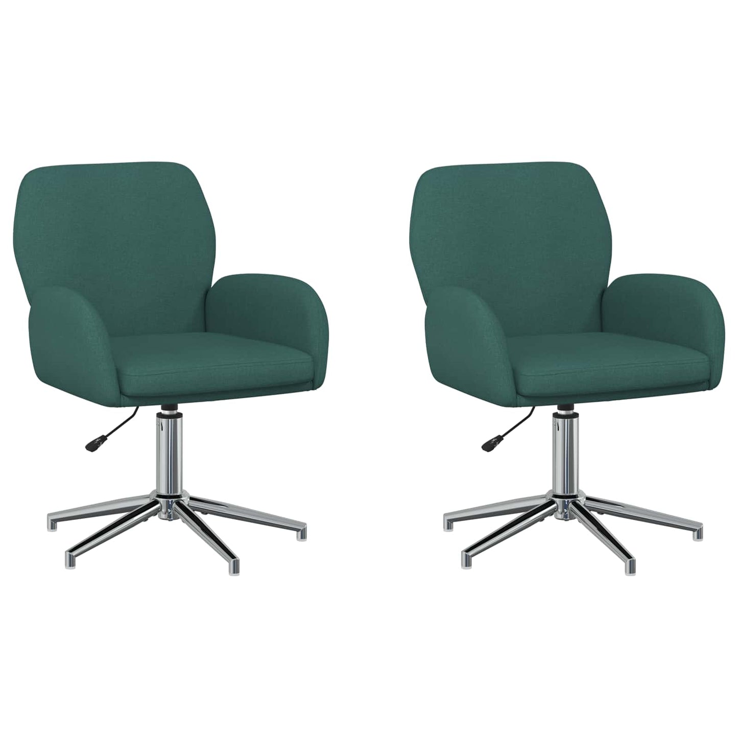 Draaiende Bureaustoelen 2 st 54 x 58 x 90 cm Donkergroen Stof