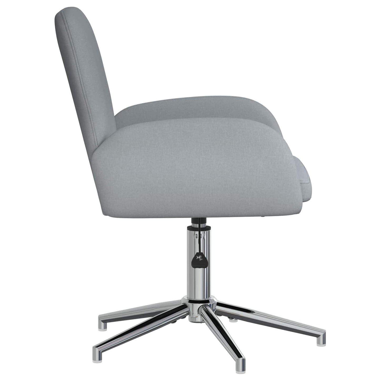 Draaiende Bureaustoelen 4 st 54 x 58 x 90 cm Lichtgrijs Stof