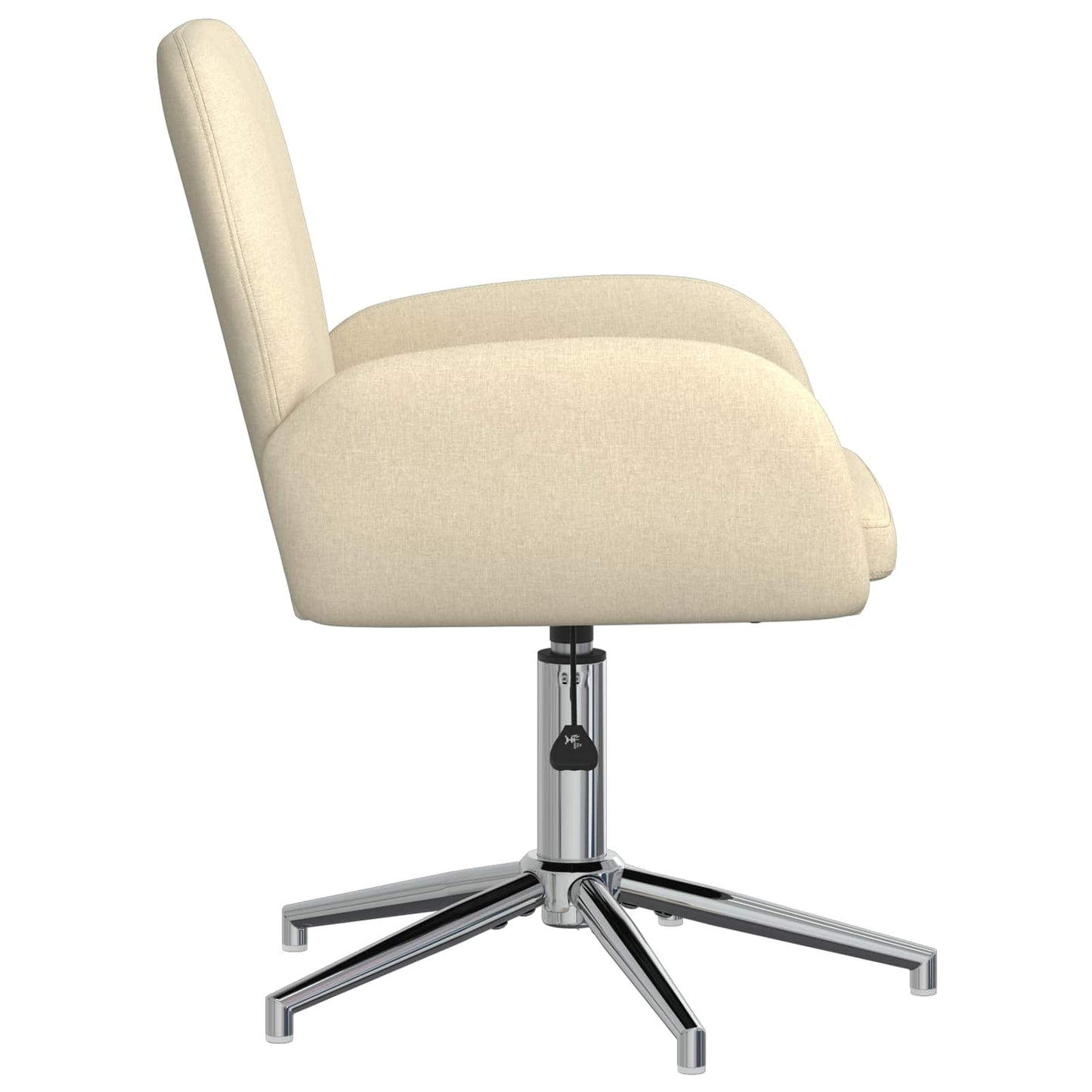 Draaiende Bureaustoelen 4 st 54 x 58 x 90 cm Crèmekleurig Stof