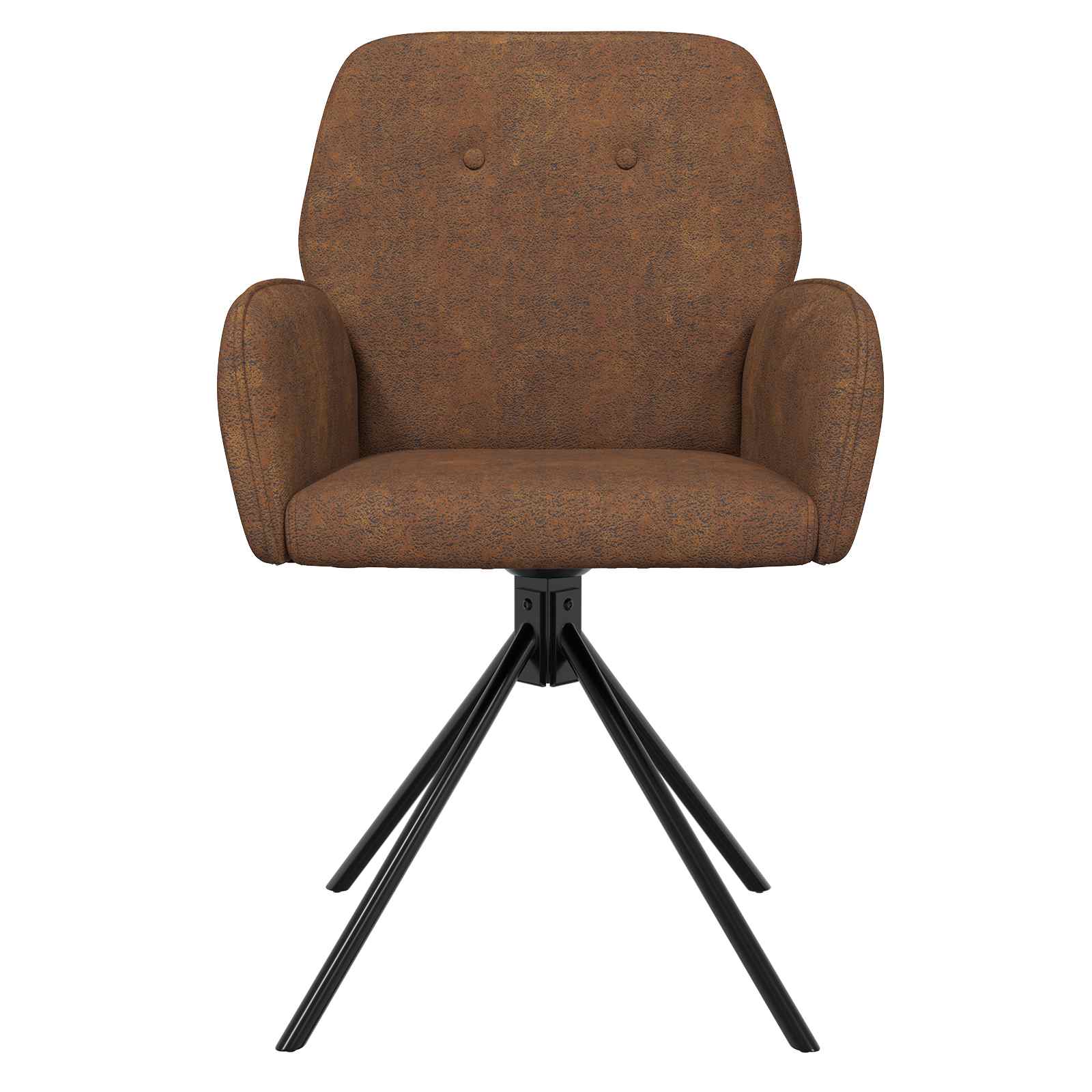 Draai Eetstoelen 4 pcs Nep Suede Leer Bruin 54 x 55 x 86 cm is nu te koop bij PeponiXL, paradijselijk wonen!