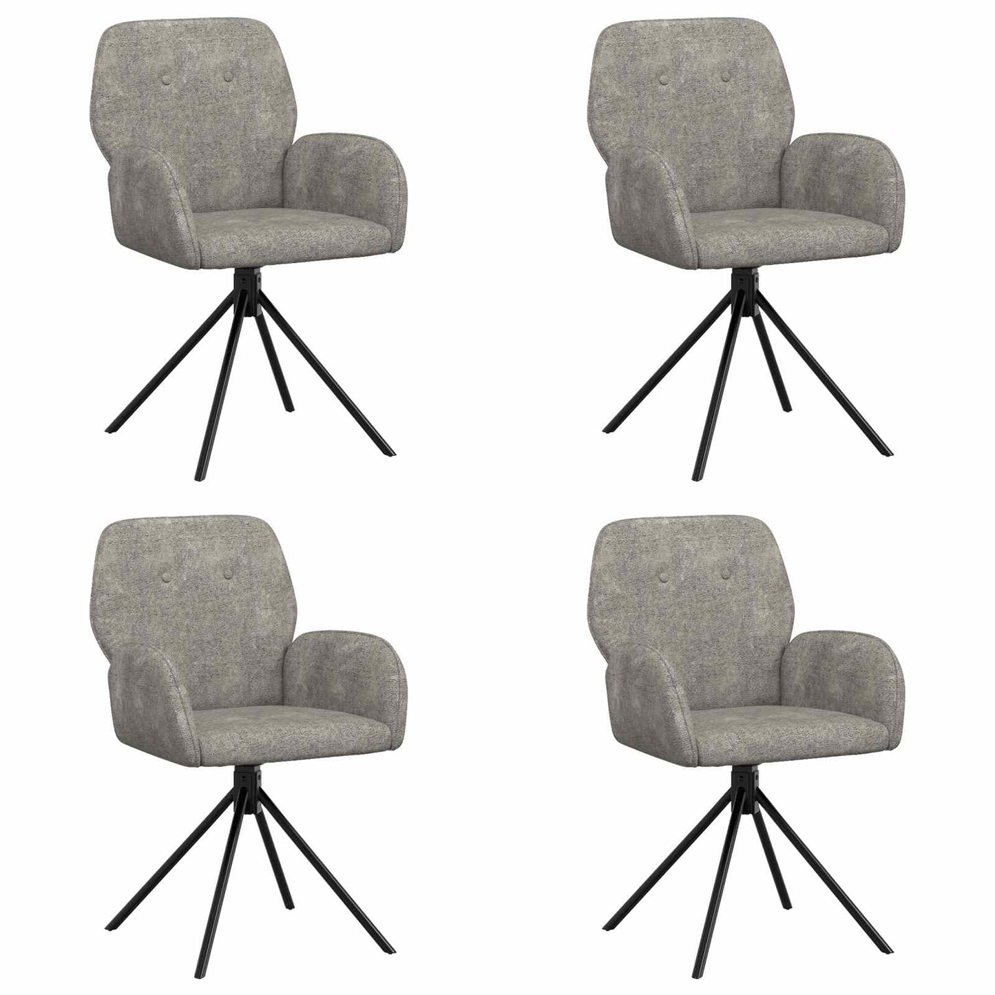 Draai Eetstoelen 4 pcs Nep Suede Leer Lichtgrijs is nu te koop bij PeponiXL, paradijselijk wonen!