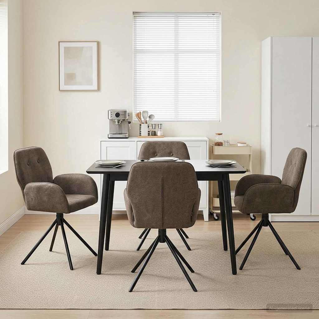 Draai Eetstoelen 4 pcs Nep Suede Leer Donkergrijs is nu te koop bij PeponiXL, paradijselijk wonen!