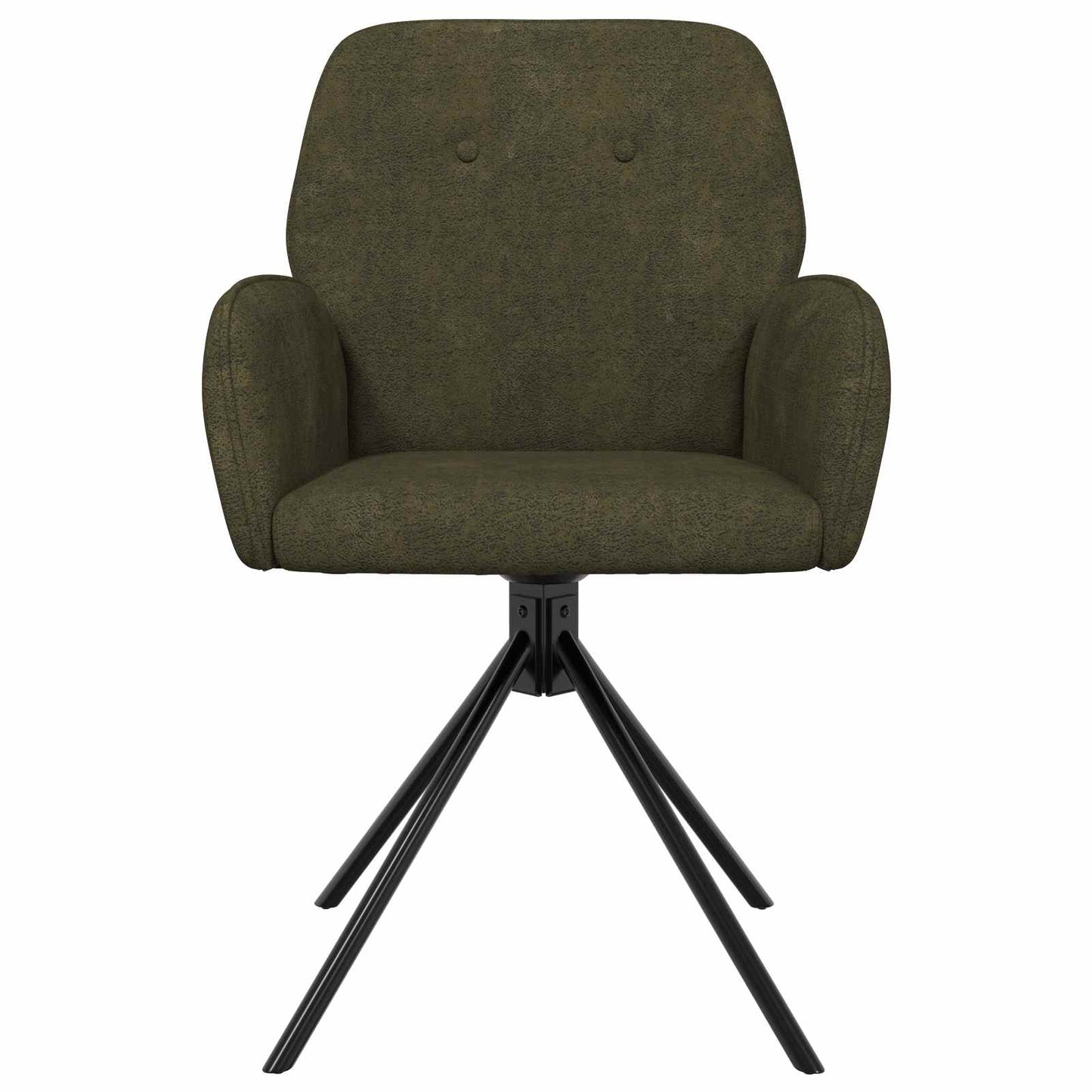 Draai Eetstoelen 4 pcs Nep Suede Leer Legergroen is nu te koop bij PeponiXL, paradijselijk wonen!