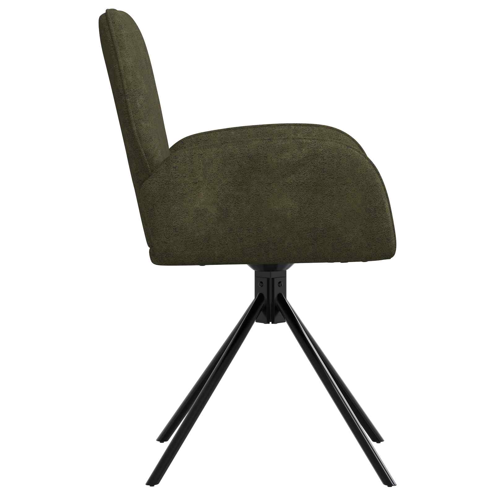 Draai Eetstoelen 4 pcs Nep Suede Leer Legergroen is nu te koop bij PeponiXL, paradijselijk wonen!