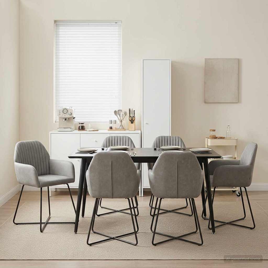 Eettafelstoelen 4 pcs fluweel Lichtgrijs 55 x 50 x 84 cm is nu te koop bij PeponiXL, paradijselijk wonen!