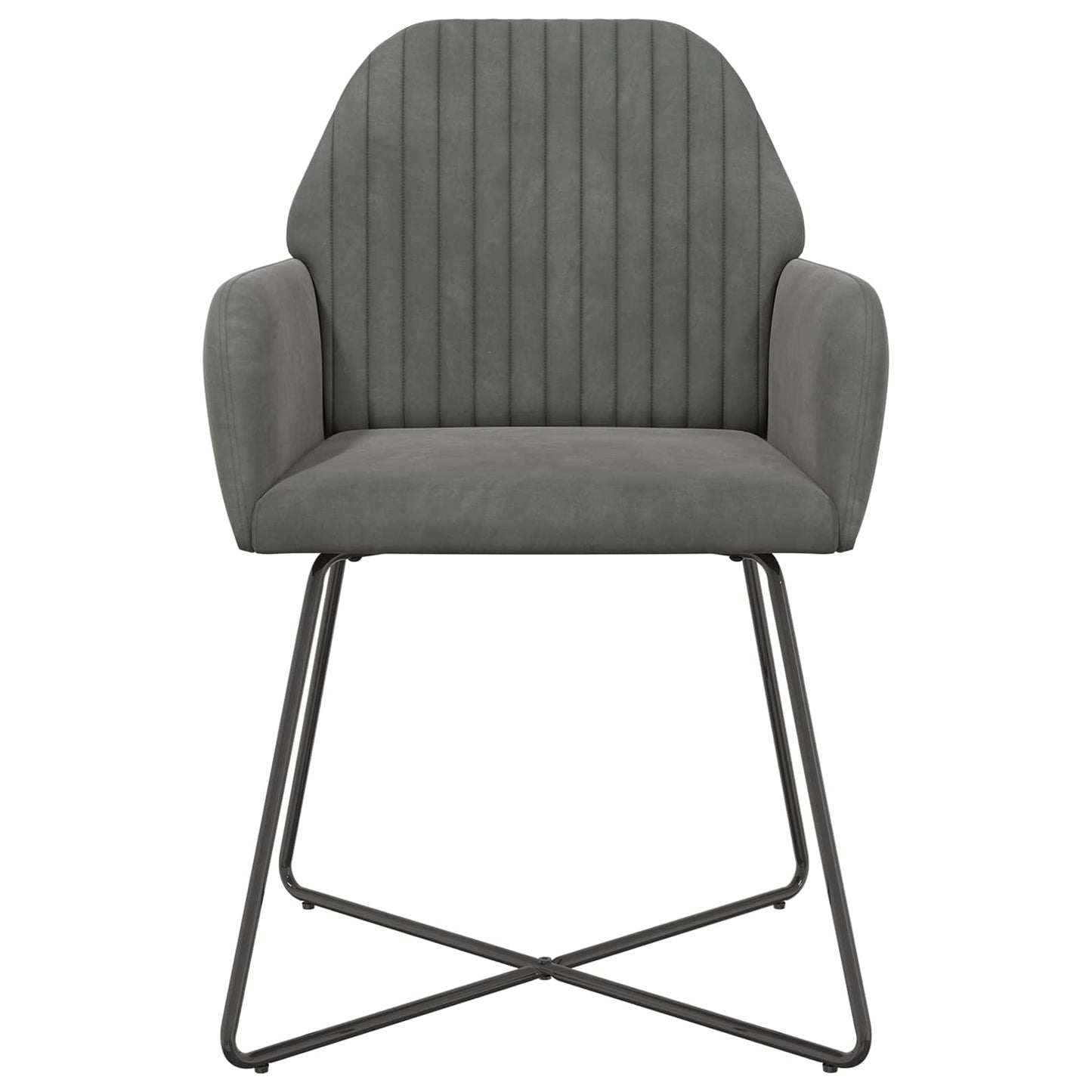 Eettafelstoelen 4 pcs fluweel Donkergrijs 55 x 50 x 84 cm is nu te koop bij PeponiXL, paradijselijk wonen!