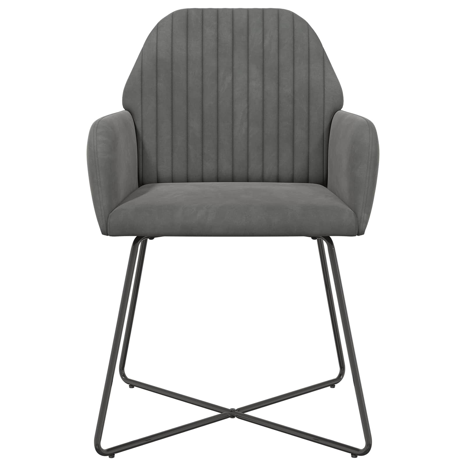 Eettafelstoelen 4 pcs fluweel Donkergrijs 55 x 50 x 84 cm is nu te koop bij PeponiXL, paradijselijk wonen!