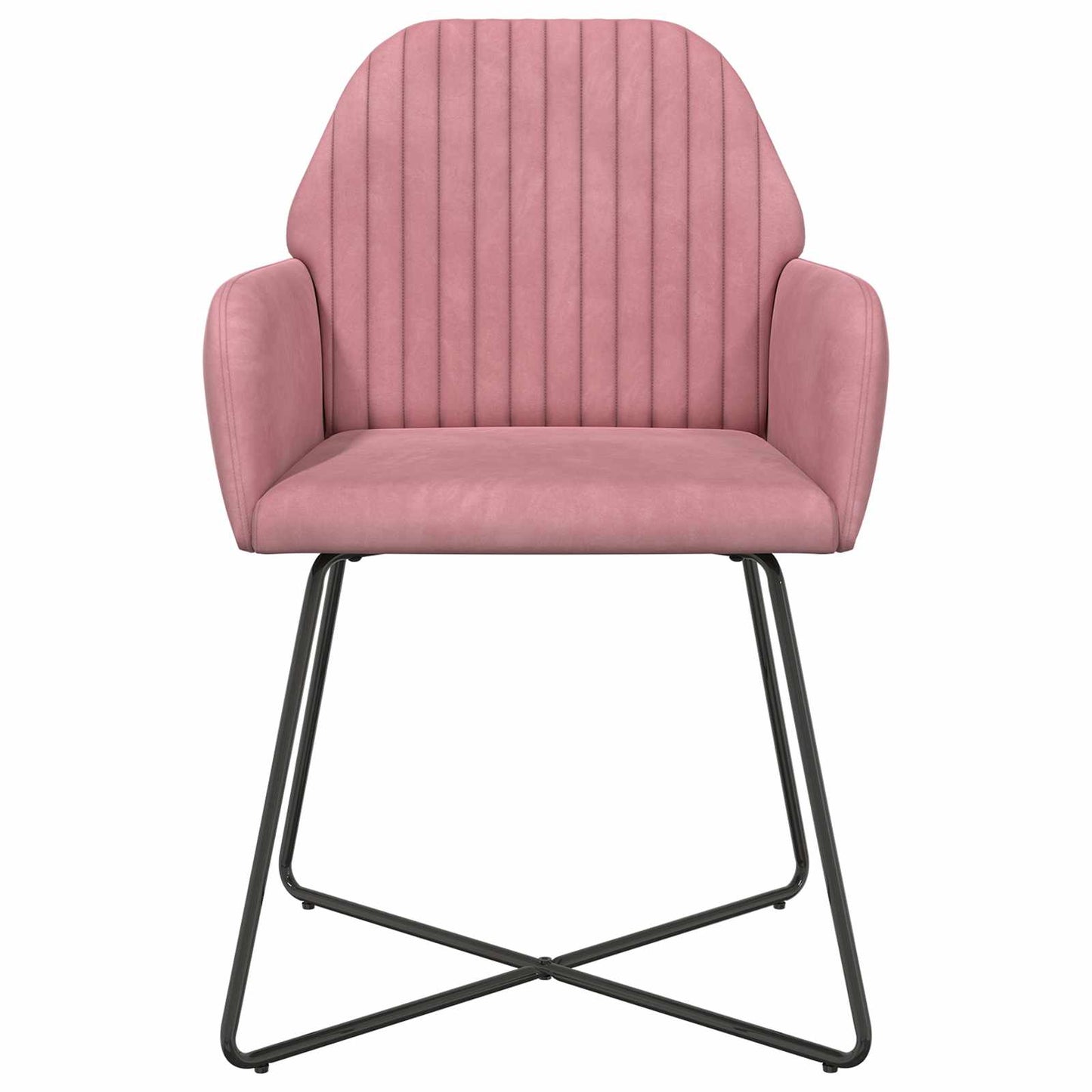 Eettafelstoelen 4 pcs fluweel Roze 55 x 50 x 84 cm is nu te koop bij PeponiXL, paradijselijk wonen!