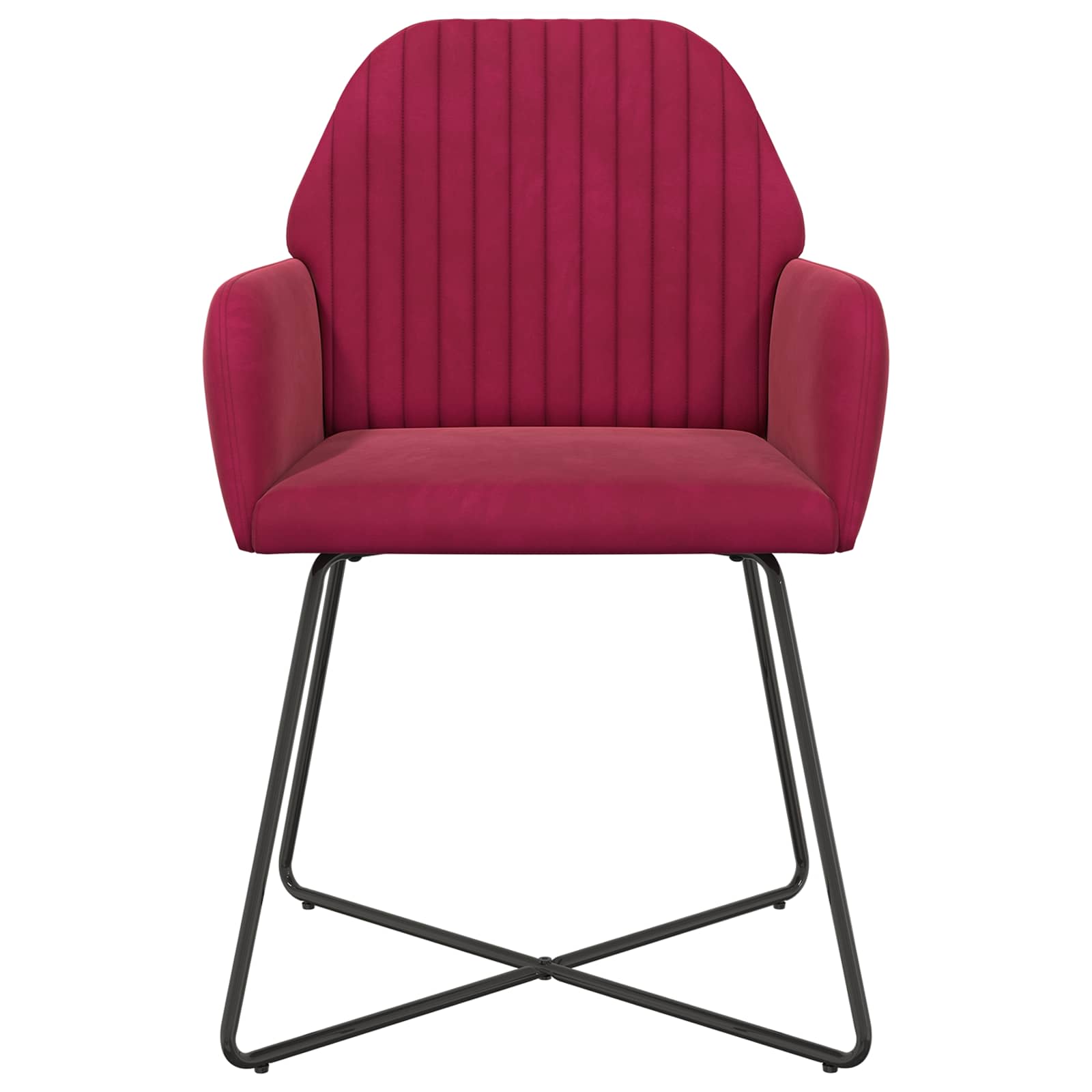 Eettafelstoelen 4 pcs fluweel Wijnrood 55 x 50 x 84 cm is nu te koop bij PeponiXL, paradijselijk wonen!
