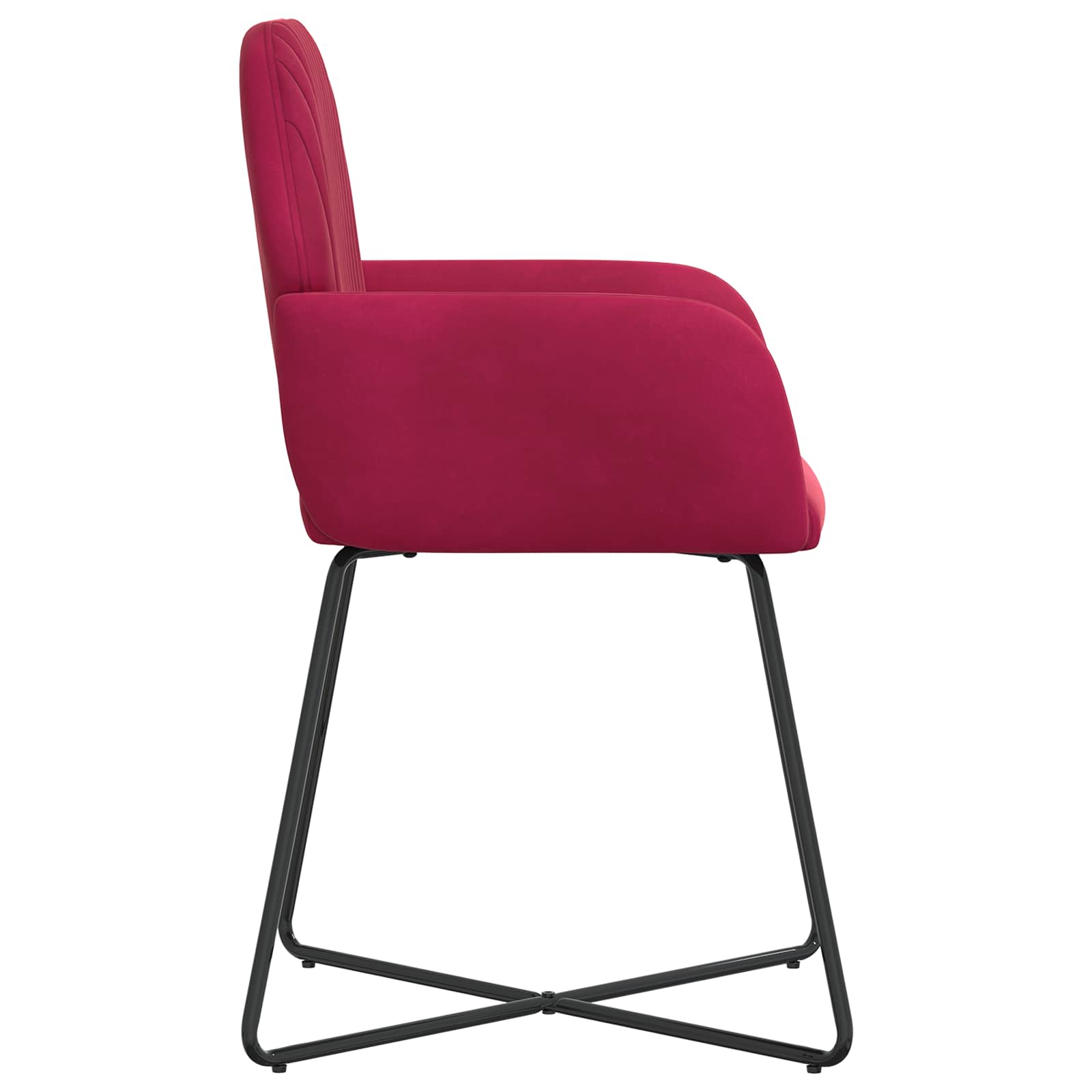Eettafelstoelen 4 pcs fluweel Wijnrood 55 x 50 x 84 cm is nu te koop bij PeponiXL, paradijselijk wonen!