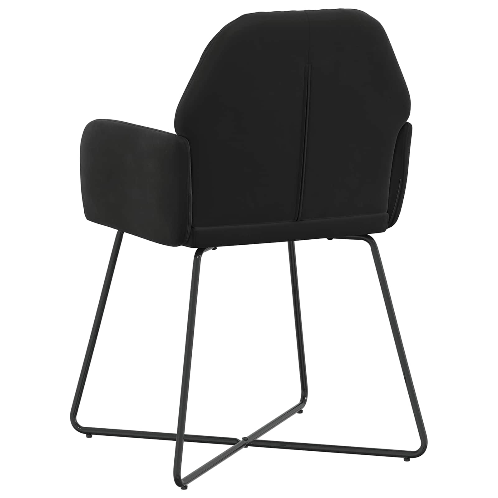 Eettafelstoelen 4 pcs fluweel Zwart 55 x 50 x 84 cm is nu te koop bij PeponiXL, paradijselijk wonen!