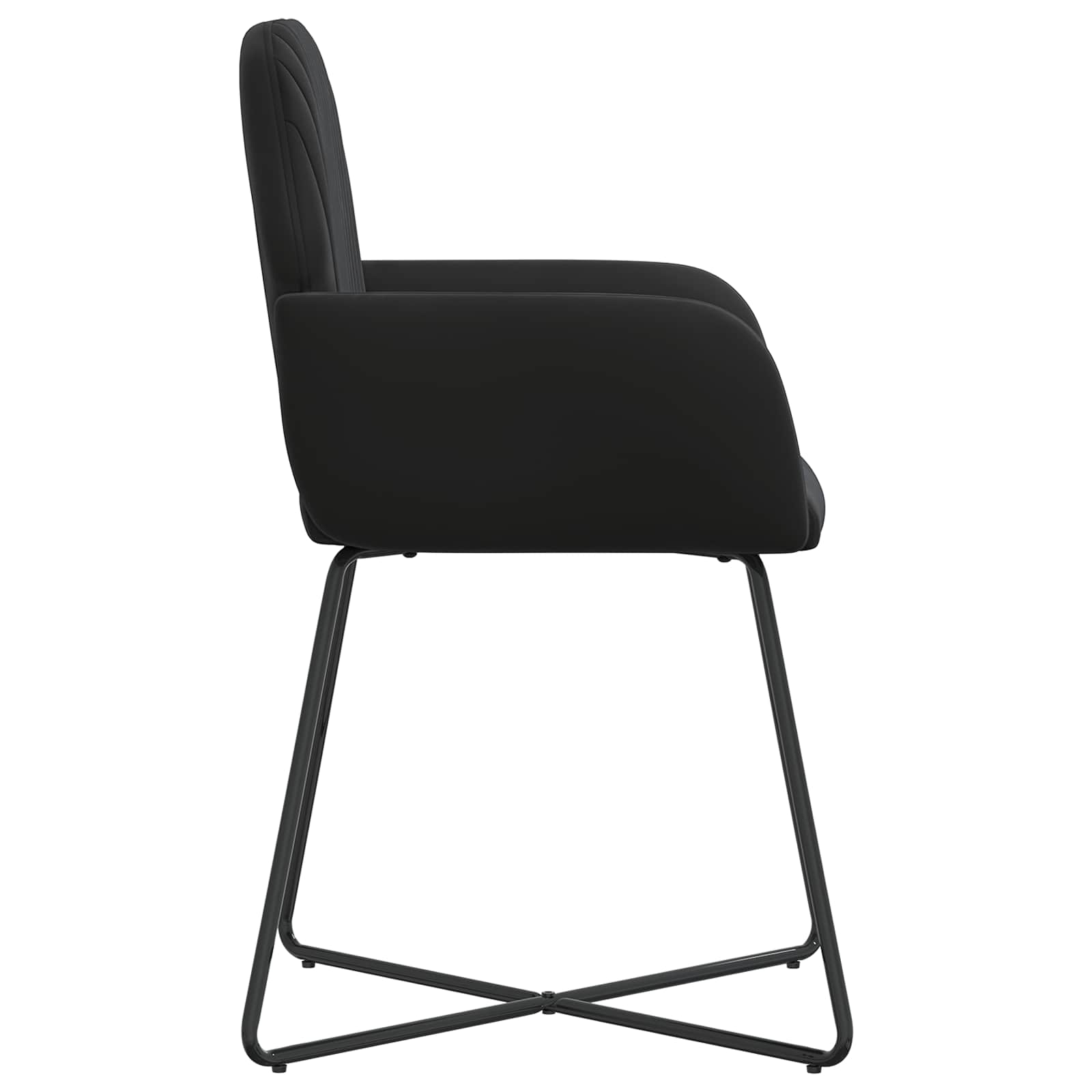 Eettafelstoelen 4 pcs fluweel Zwart 55 x 50 x 84 cm is nu te koop bij PeponiXL, paradijselijk wonen!