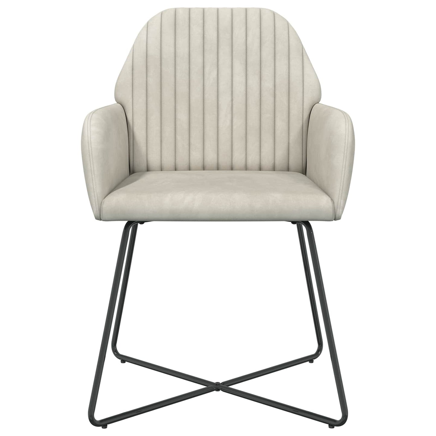 Eettafelstoelen 4 pcs fluweel Crèmekleurig 55 x 50 x 84 cm is nu te koop bij PeponiXL, paradijselijk wonen!