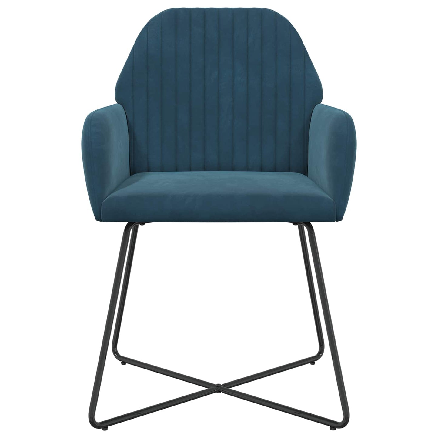 Eettafelstoelen 4 pcs fluweel Blauw 55 x 50 x 84 cm is nu te koop bij PeponiXL, paradijselijk wonen!