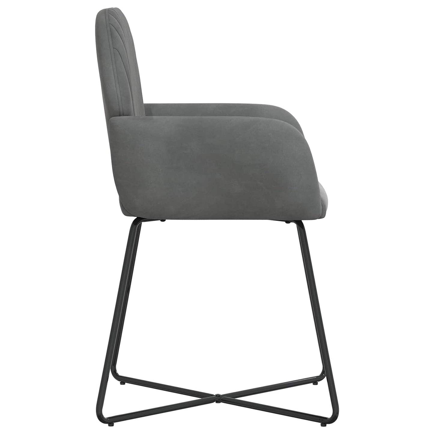 Eettafelstoelen 6 pcs fluweel Donkergrijs 55 x 50 x 84 cm is nu te koop bij PeponiXL, paradijselijk wonen!