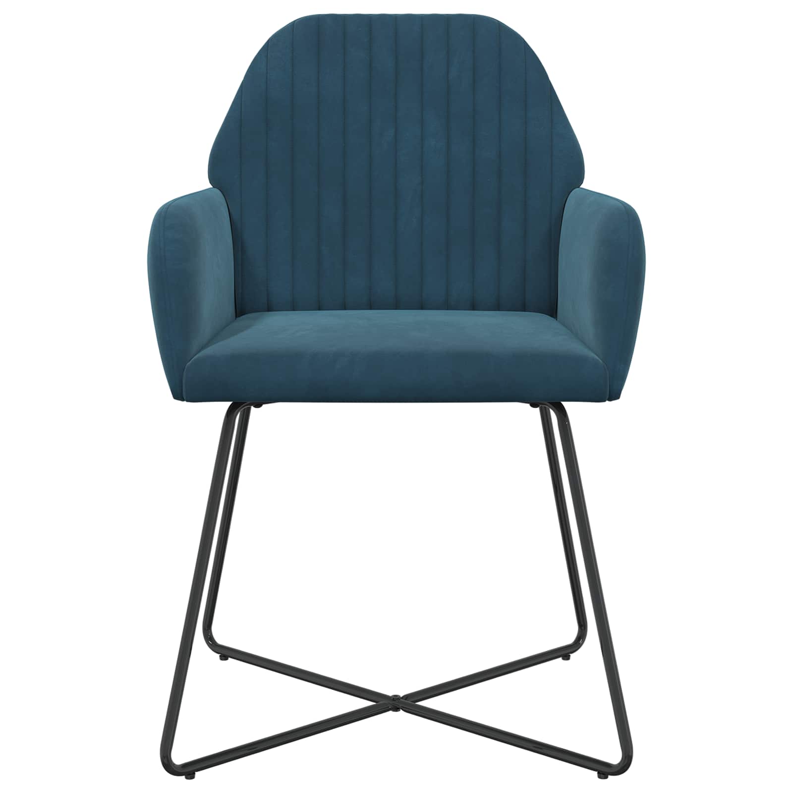 Eettafelstoelen 6 pcs fluweel Blauw 55 x 50 x 84 cm is nu te koop bij PeponiXL, paradijselijk wonen!