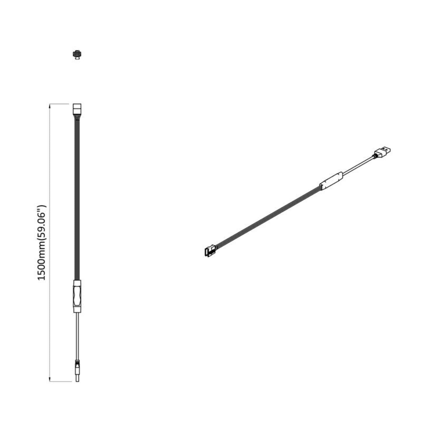 LED-strip 2 pcs Zwart en transparant 1200 mm Koper en kunststof is nu te koop bij PeponiXL, paradijselijk wonen!