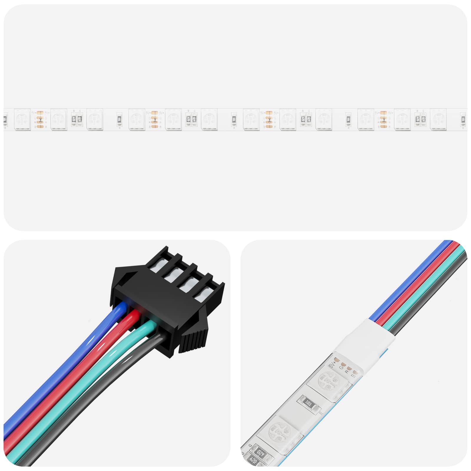 LED-strip 2 pcs Zwart en transparant 1300 mm Koper en kunststof is nu te koop bij PeponiXL, paradijselijk wonen!