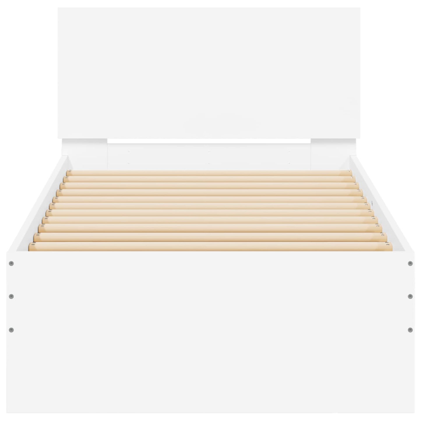Bedframe Wandgemonteerd met hoofdeinde Wit Bewerkt hout