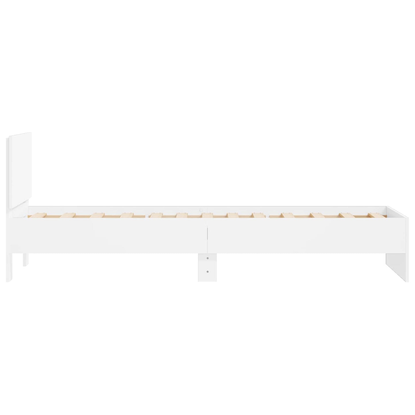 Bedframe Wandgemonteerd met hoofdeinde Wit Bewerkt hout