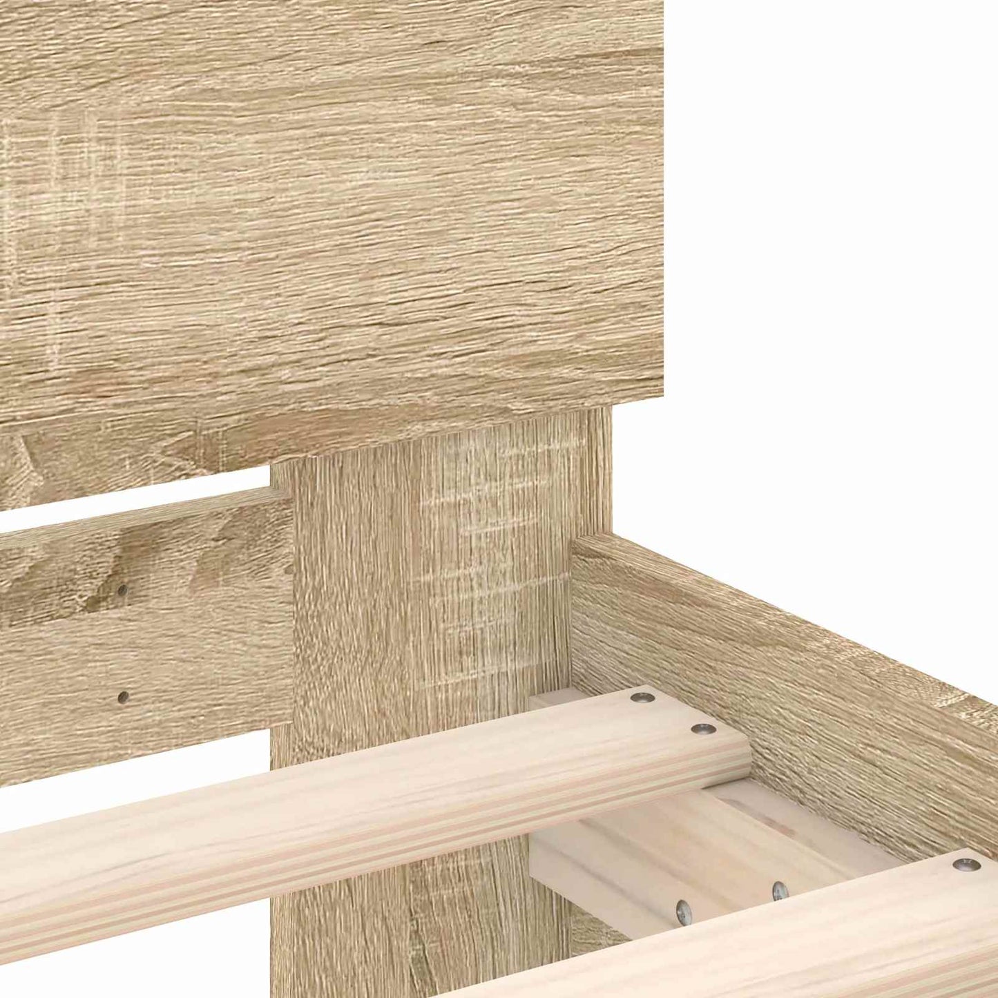 Bedframe Wandgemonteerd Sonoma Eiken Bewerkt hout