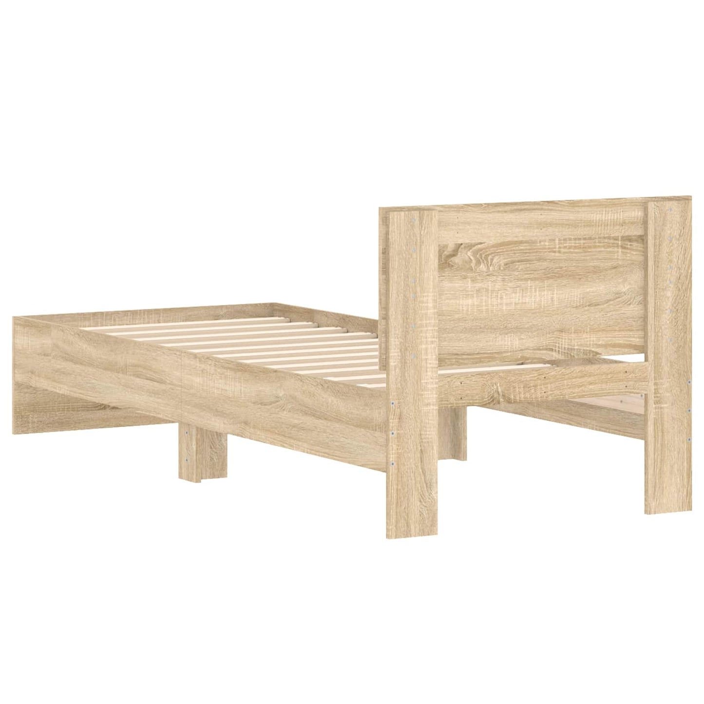 Bedframe Wandgemonteerd Sonoma Eiken Bewerkt hout