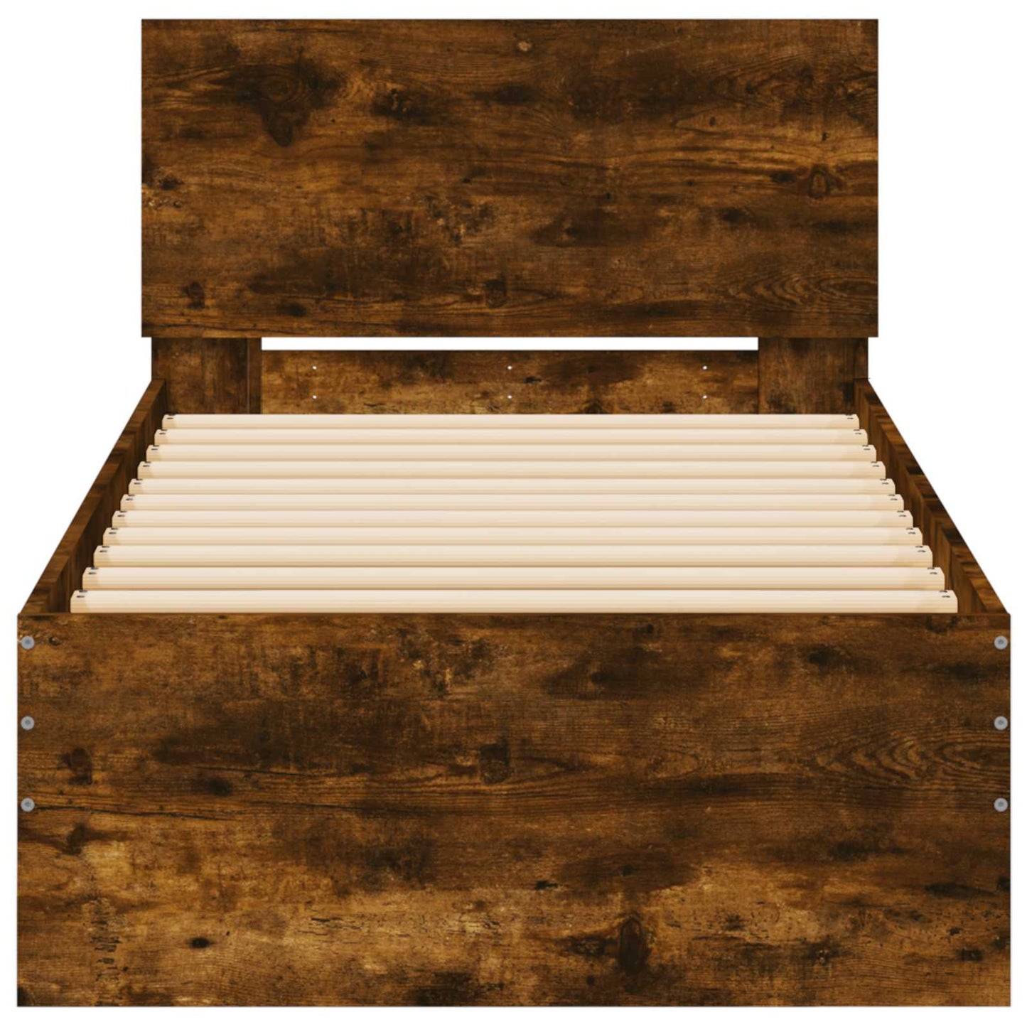 Bedframe Wandgemonteerd Gerookt eiken Bewerkt hout