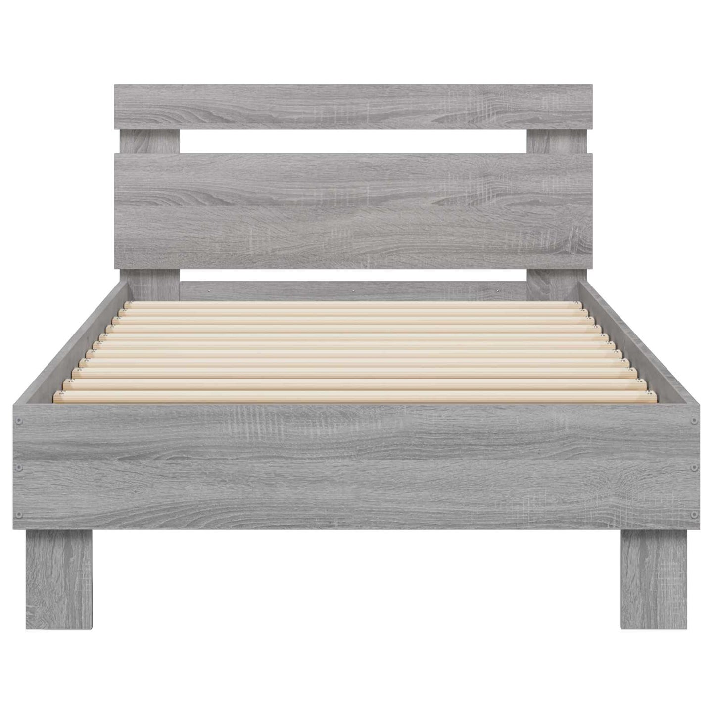 Bedframe Grijs Sonoma Bewerkt hout