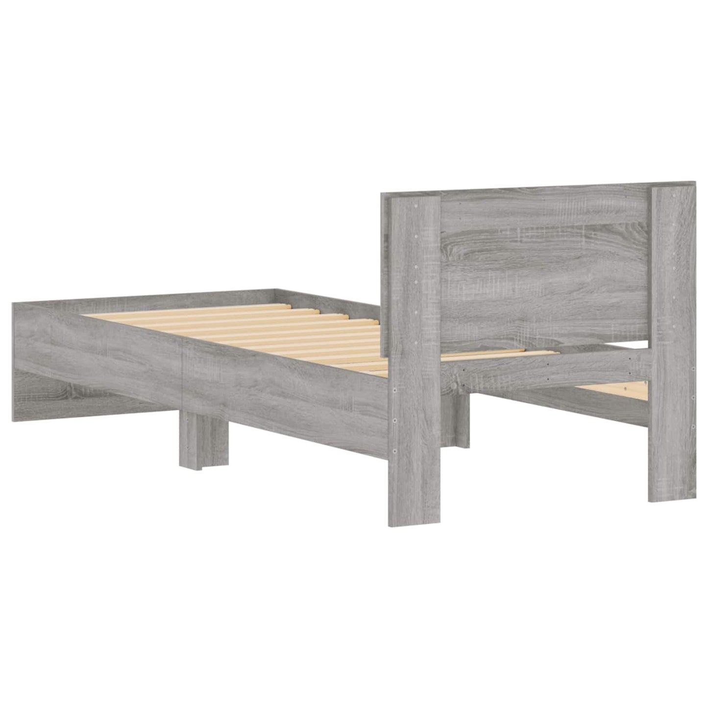 Bedframe Wandgemonteerd Grijze Sonoma Bewerkt hout