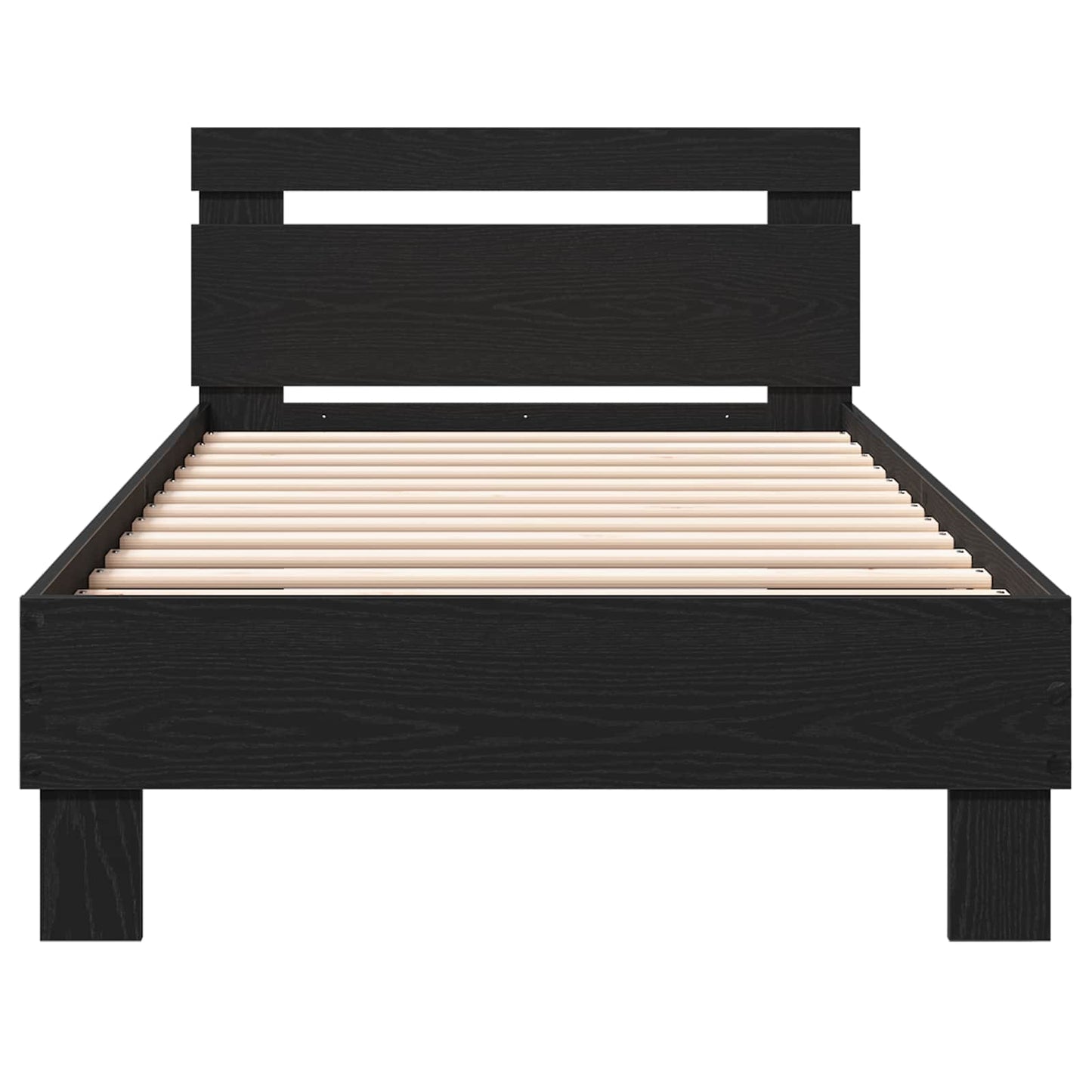 Bedframe Zwart eiken Bewerkt hout