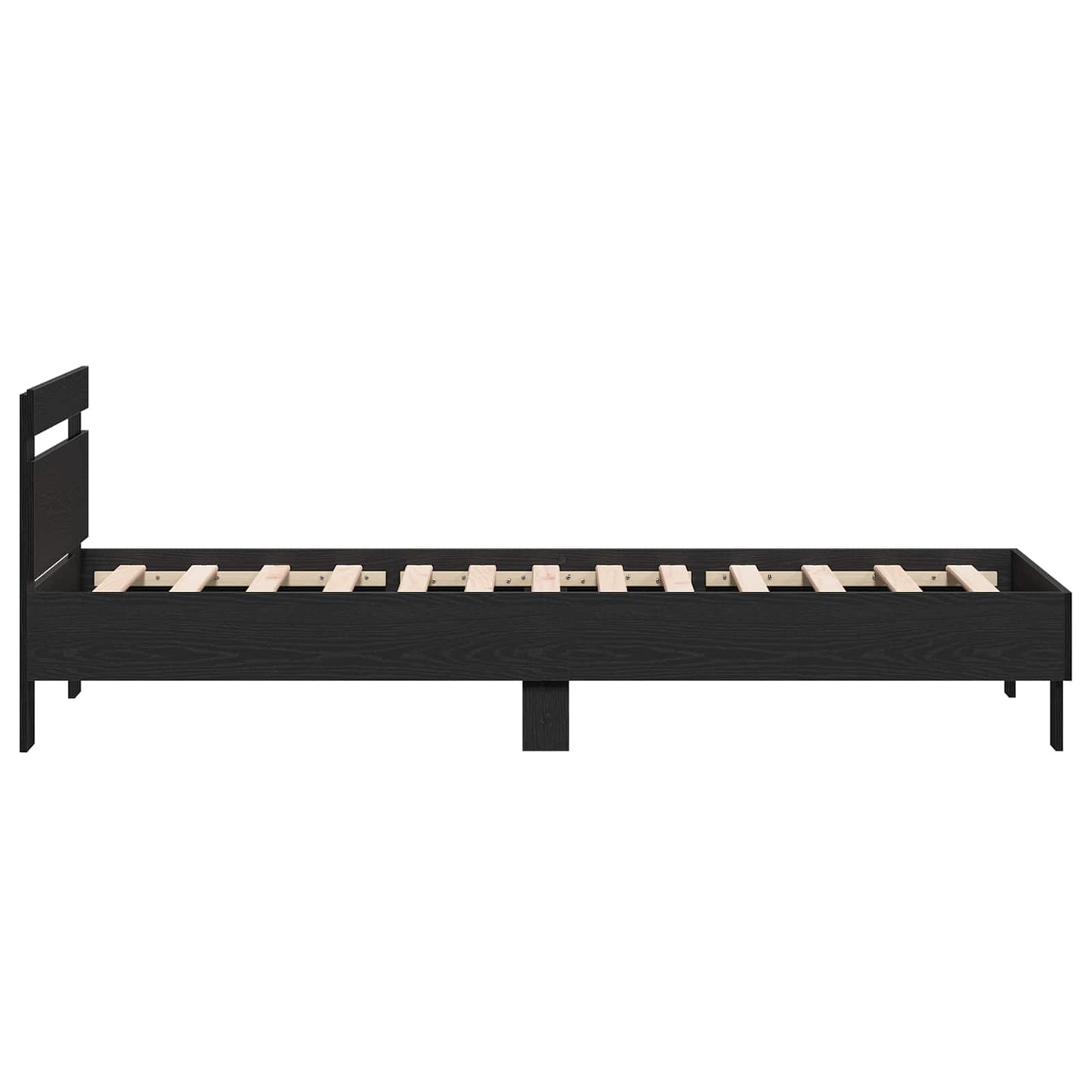 Bedframe Zwart eiken Bewerkt hout