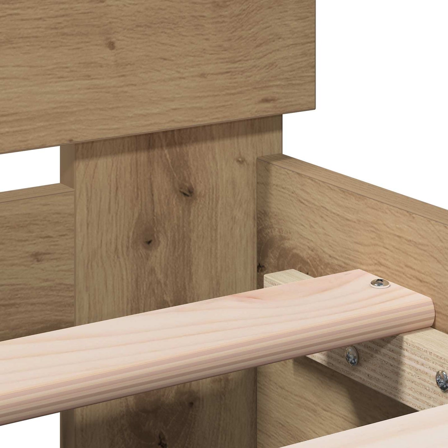 Bedframe Artisanaal eiken Bewerkt hout