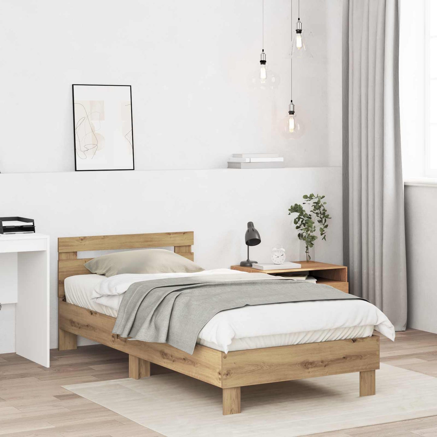 Bedframe Artisanaal eiken Bewerkt hout