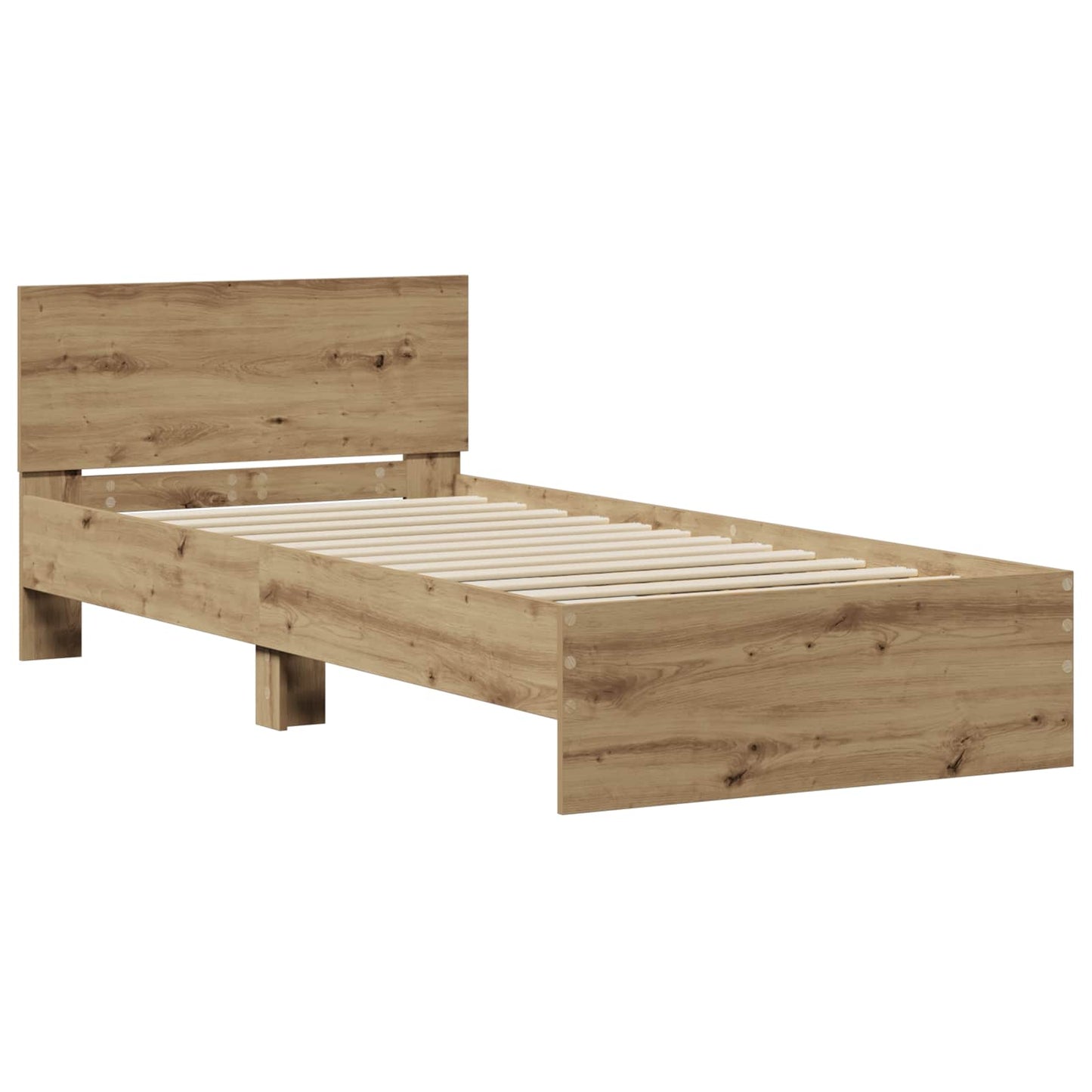 Bedframe Wandgemonteerd Artisanaal eiken Bewerkt hout