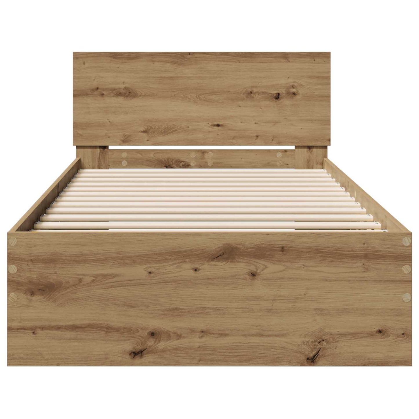 Bedframe Wandgemonteerd Artisanaal eiken Bewerkt hout