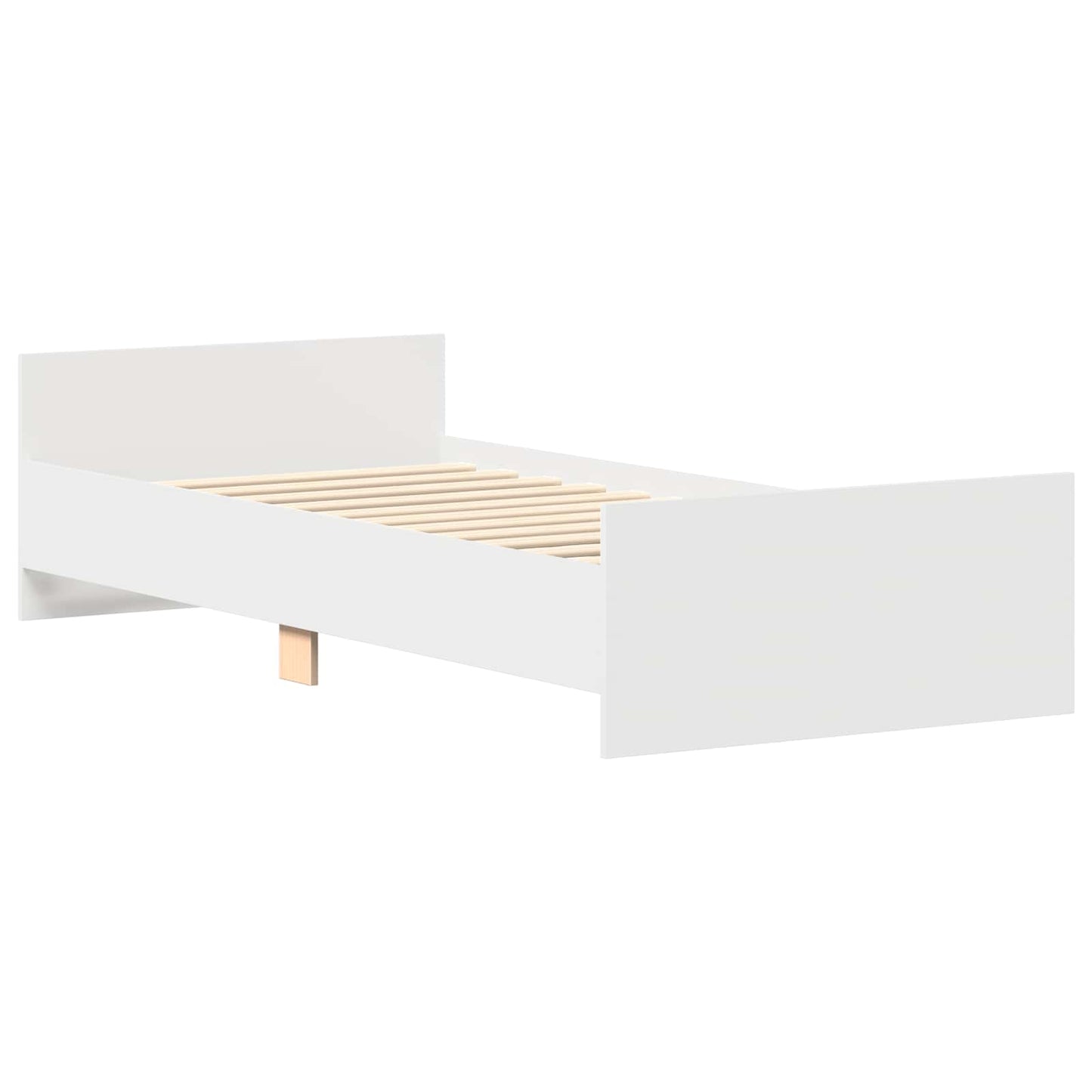 Bedframe met hoofdeinde Wit Bewerkt hout