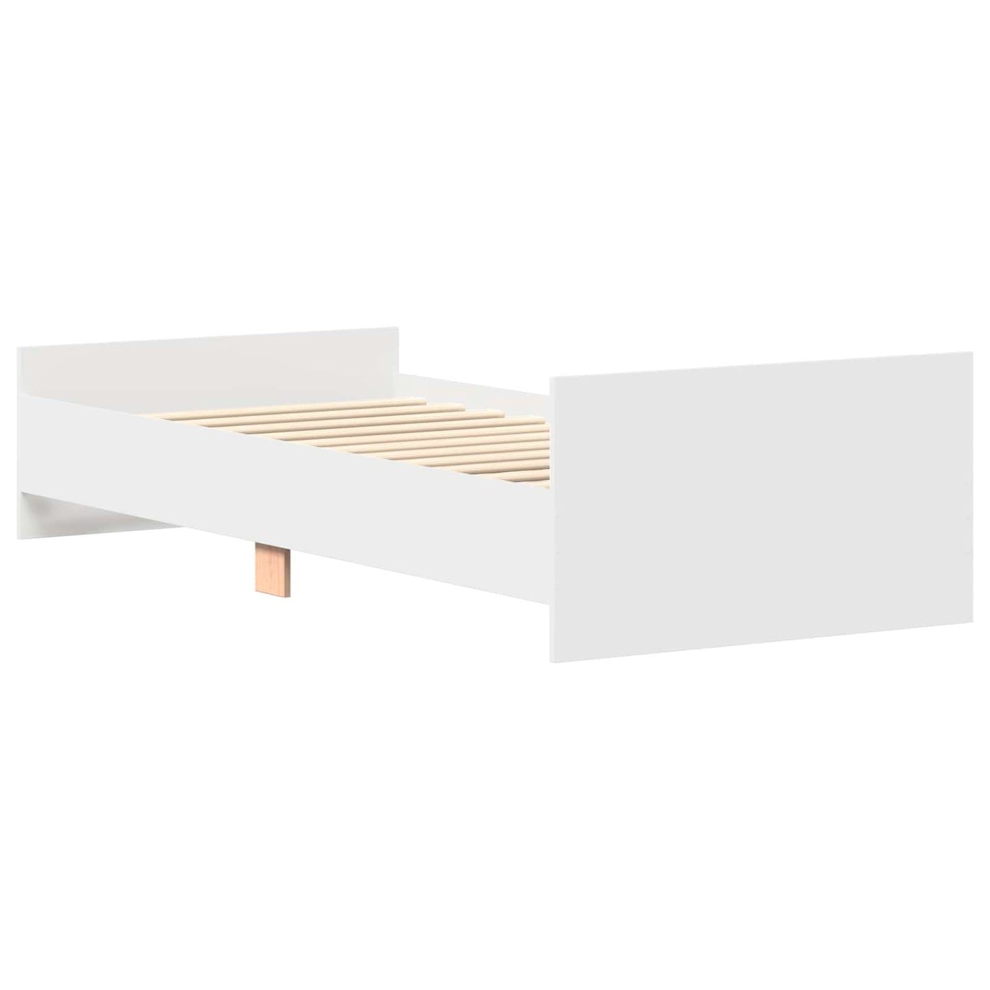 Bedframe met hoofdeinde Wit Bewerkt hout