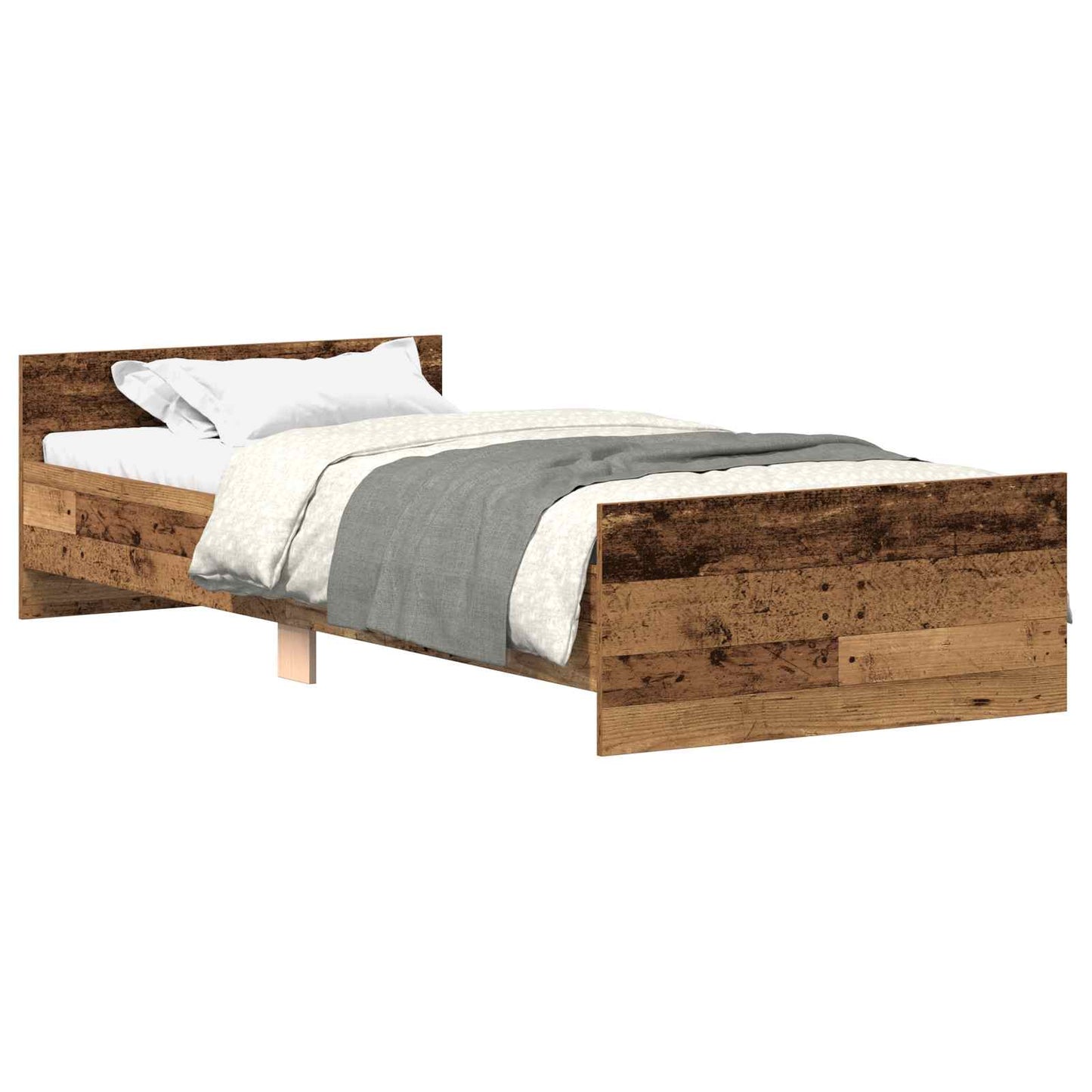 Bedframe met hoofdeinde Oud hout Bewerkt hout