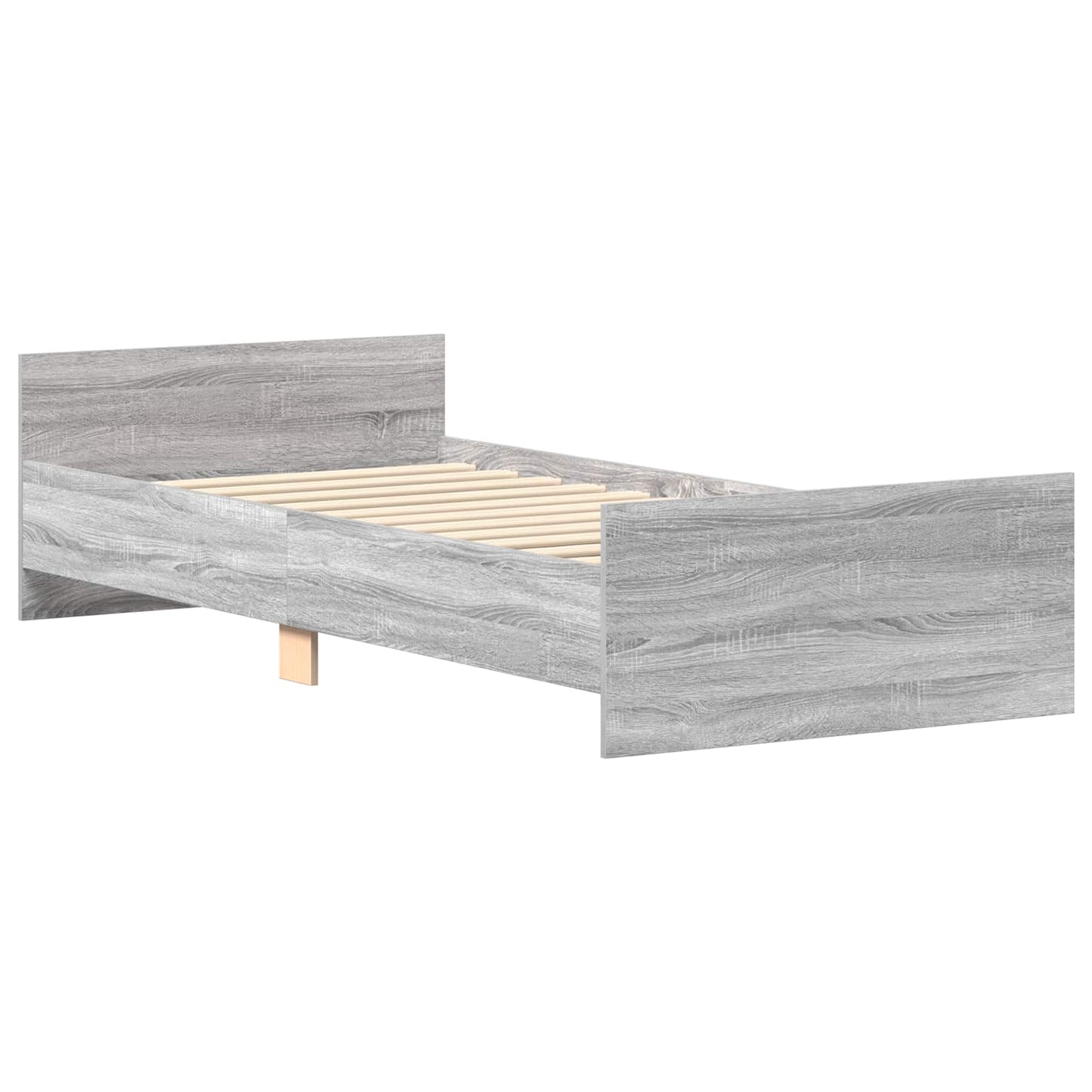 Bedframe met hoofdeinde Grijs Sonoma Bewerkt hout