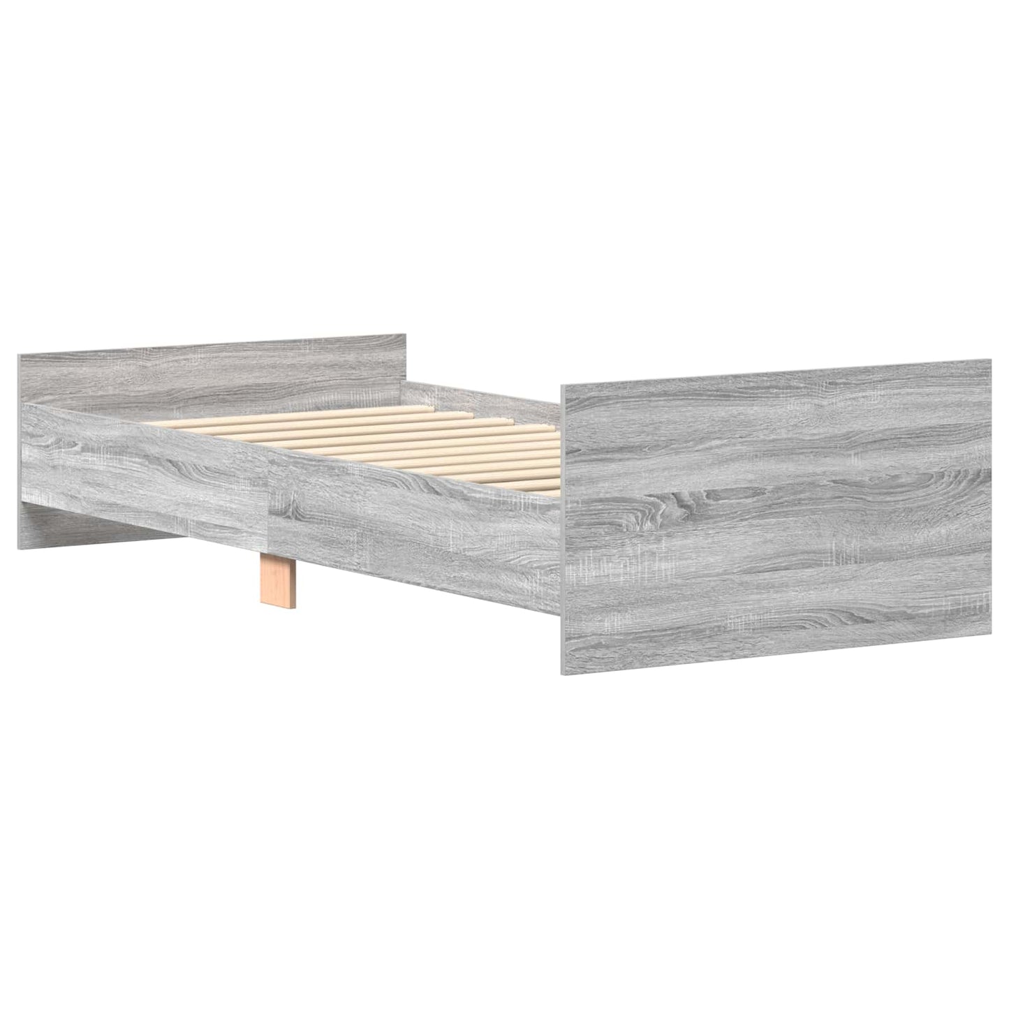 Bedframe met hoofdeinde Grijs Sonoma Bewerkt hout