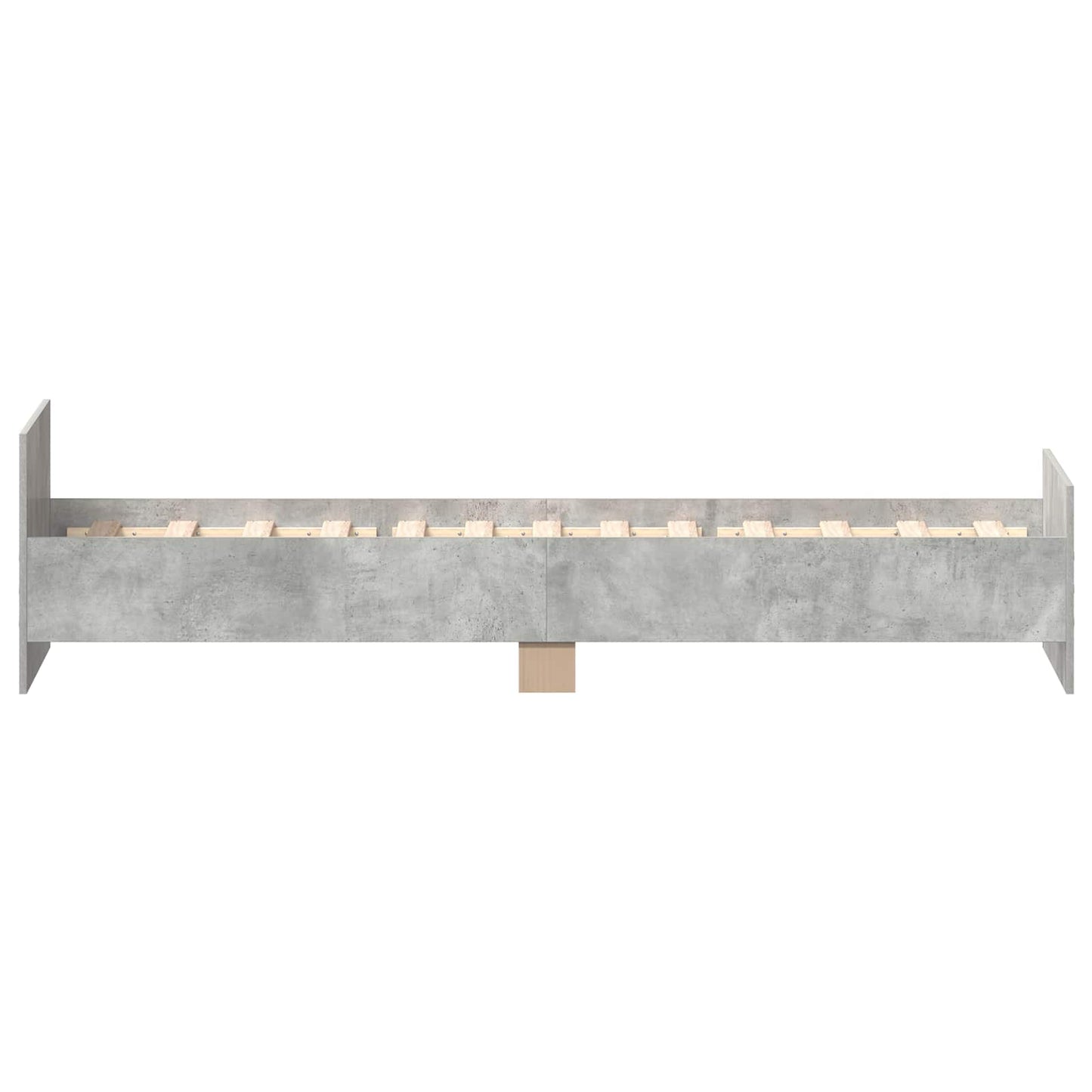 Bedframe met hoofdeinde Betongrijs Bewerkt hout