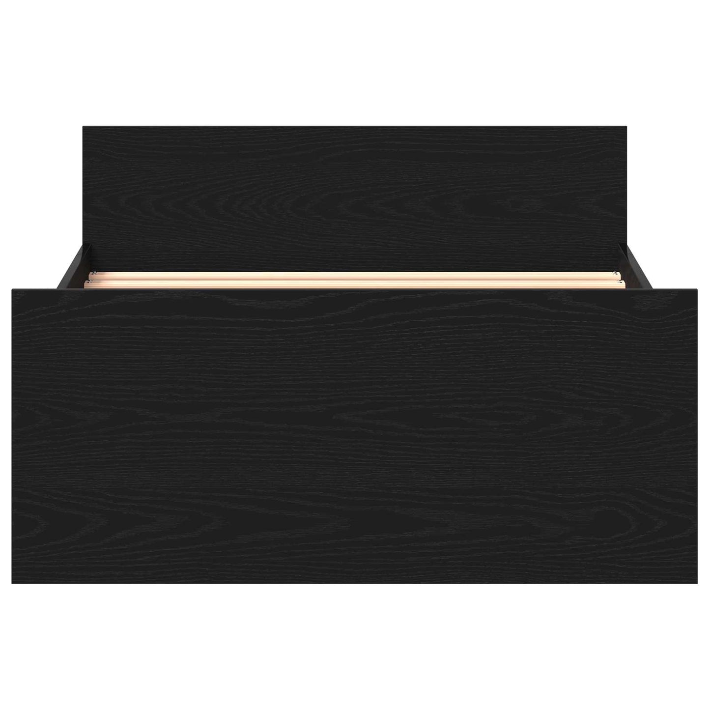 Bedframe met hoofdeinde Zwart eiken Bewerkt hout
