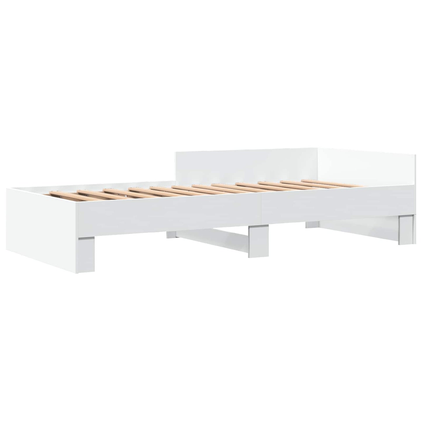 Bedframe met Hoofdeinde Wit 80 x 200 cm Bewerkt hout is nu te koop bij PeponiXL, paradijselijk wonen!