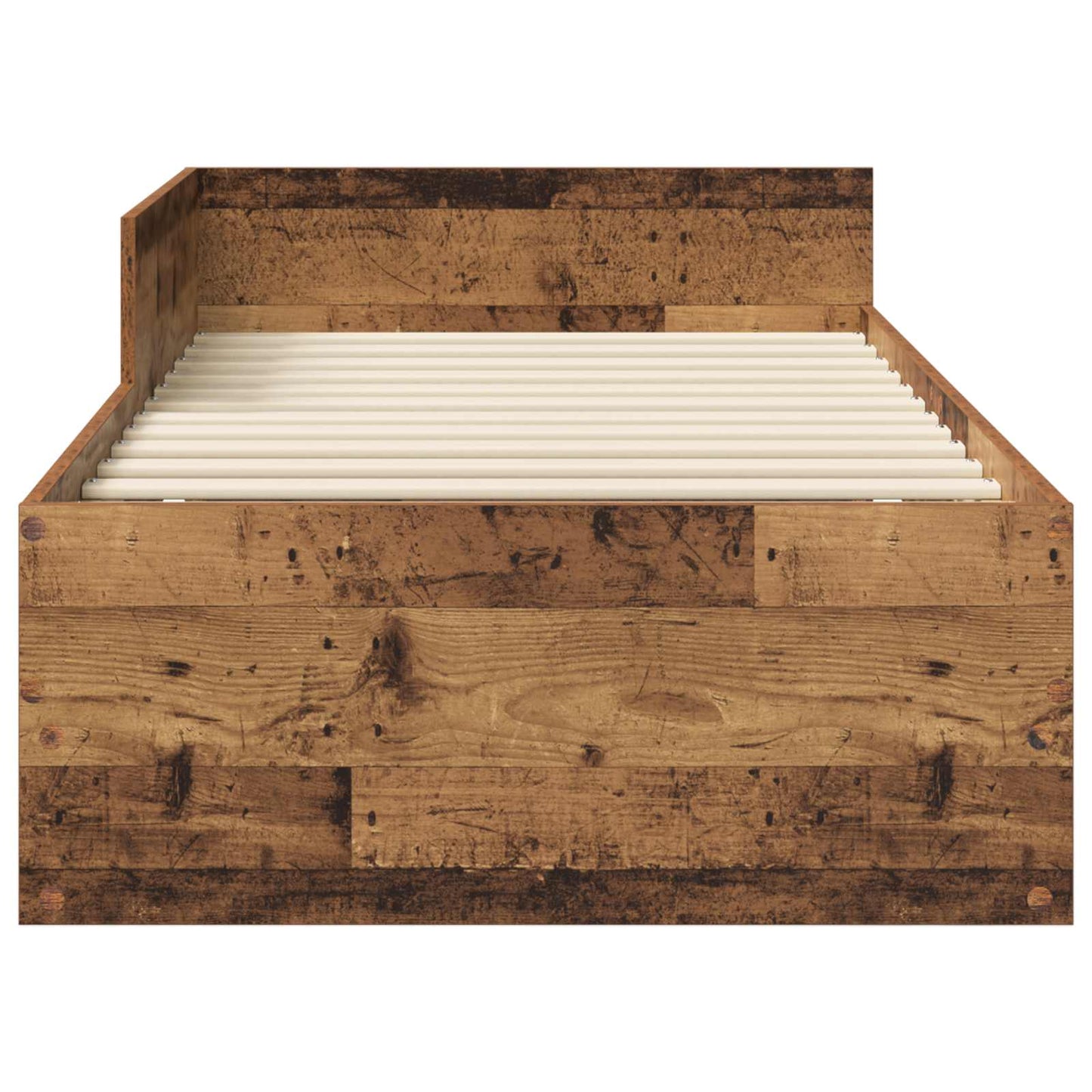 Bedframe met Hoofdeinde Oud hout 80 x 200 cm Bewerkt hout is nu te koop bij PeponiXL, paradijselijk wonen!