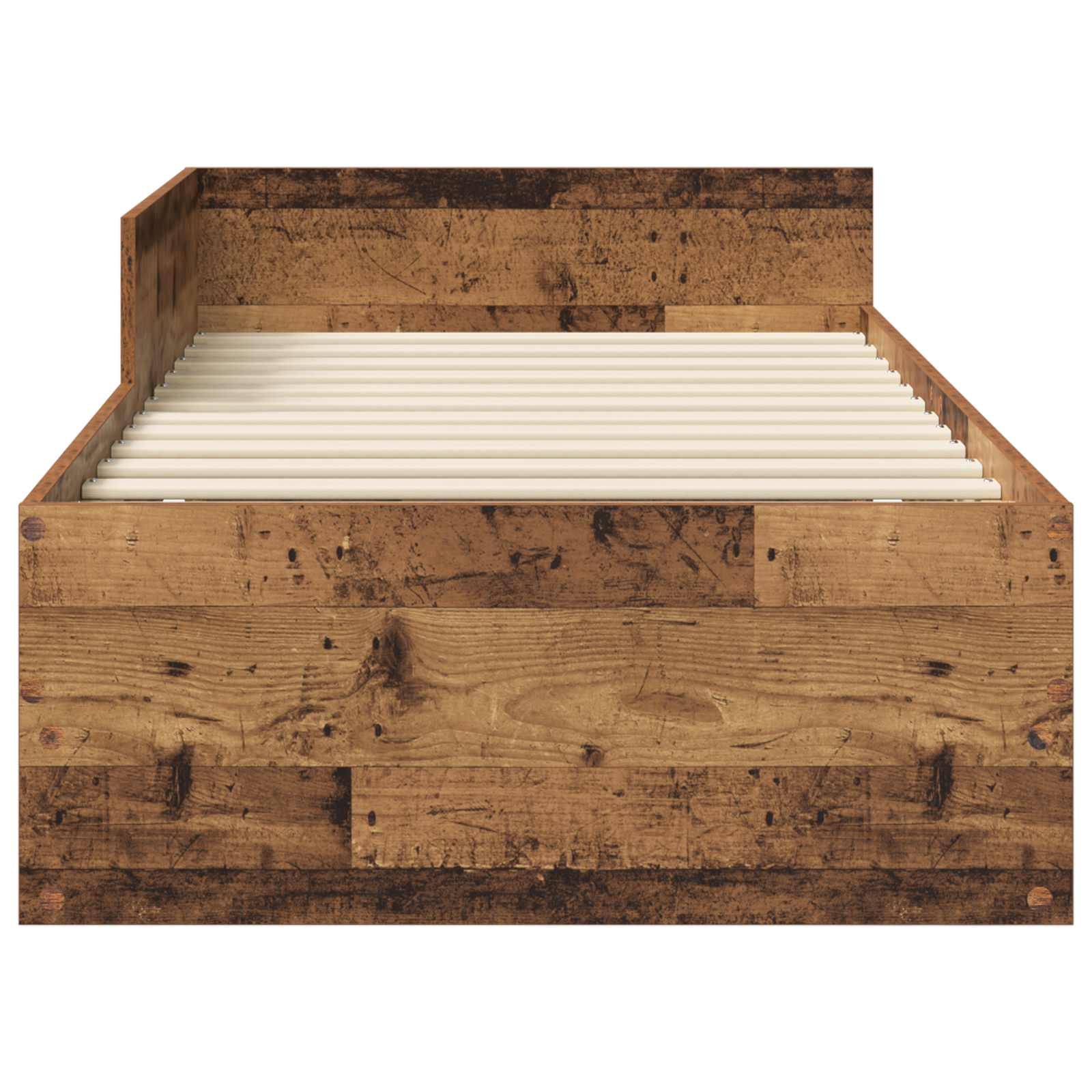 Bedframe met Hoofdeinde Oud hout 80 x 200 cm Bewerkt hout is nu te koop bij PeponiXL, paradijselijk wonen!