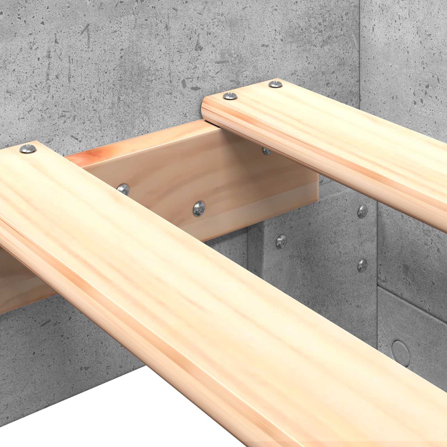 Bedframe met Hoofdeinde Betongrijs 80 x 200 cm Bewerkt hout is nu te koop bij PeponiXL, paradijselijk wonen!