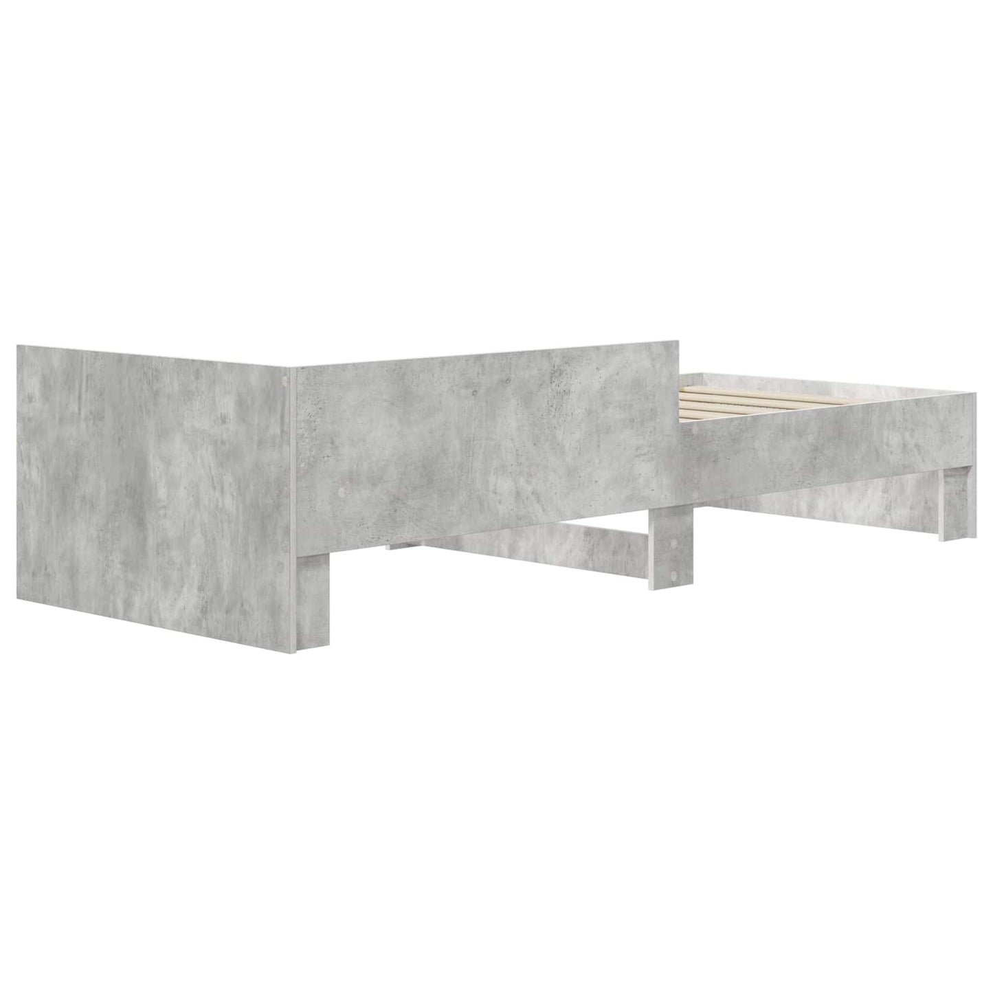Bedframe met Hoofdeinde Betongrijs 80 x 200 cm Bewerkt hout is nu te koop bij PeponiXL, paradijselijk wonen!